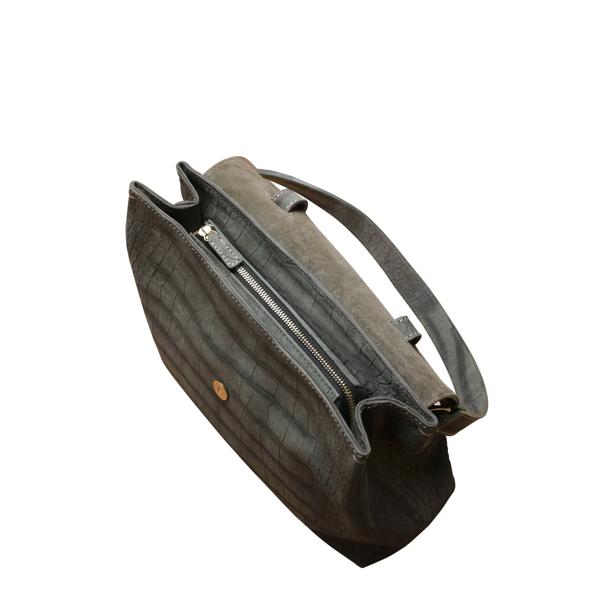 No. 801 Flap Bag Croco Grey sold by Ivalo.com product image thumbnail 4