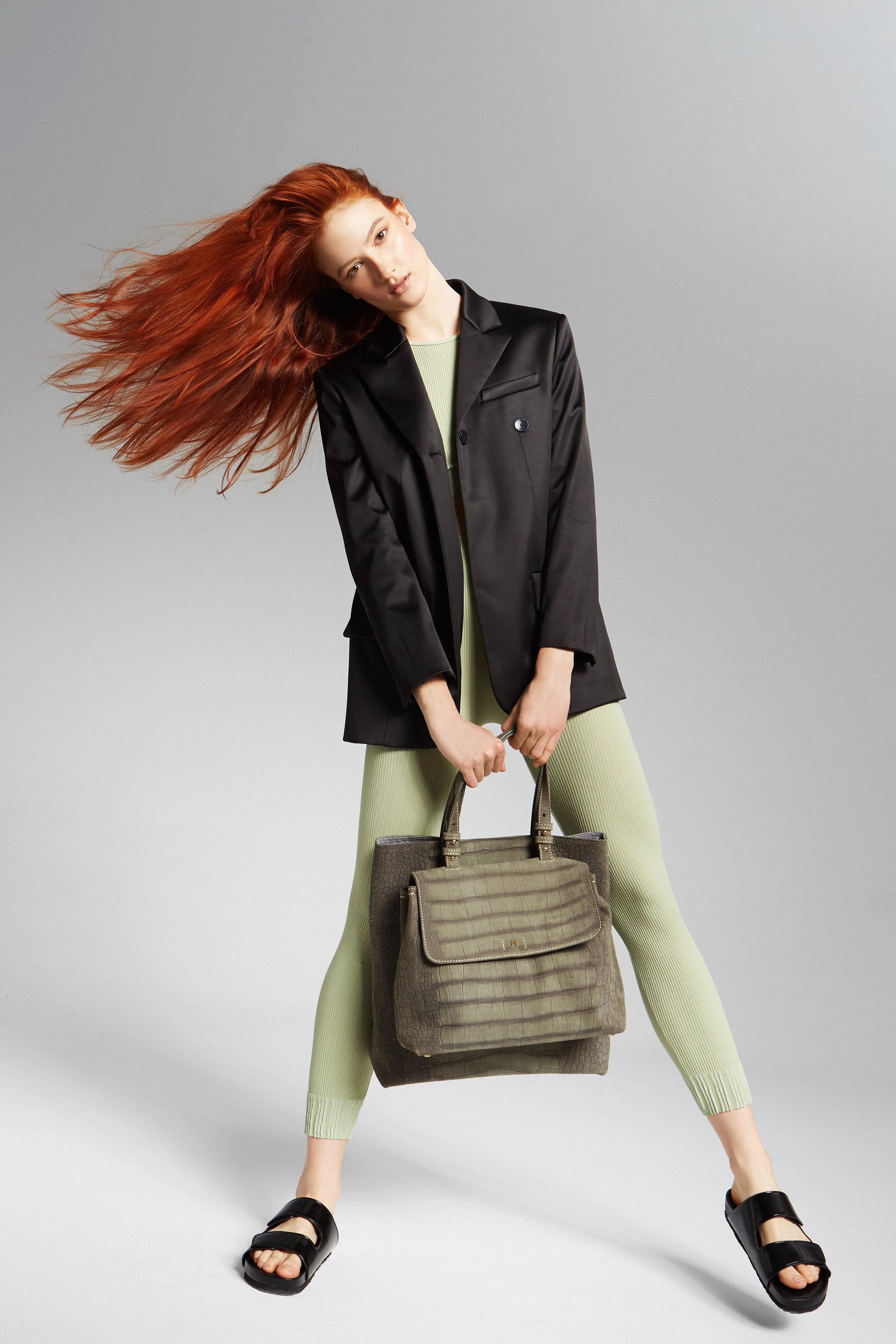 No. 801 Flap Bag Croco Grey sold by Ivalo.com product image thumbnail 5