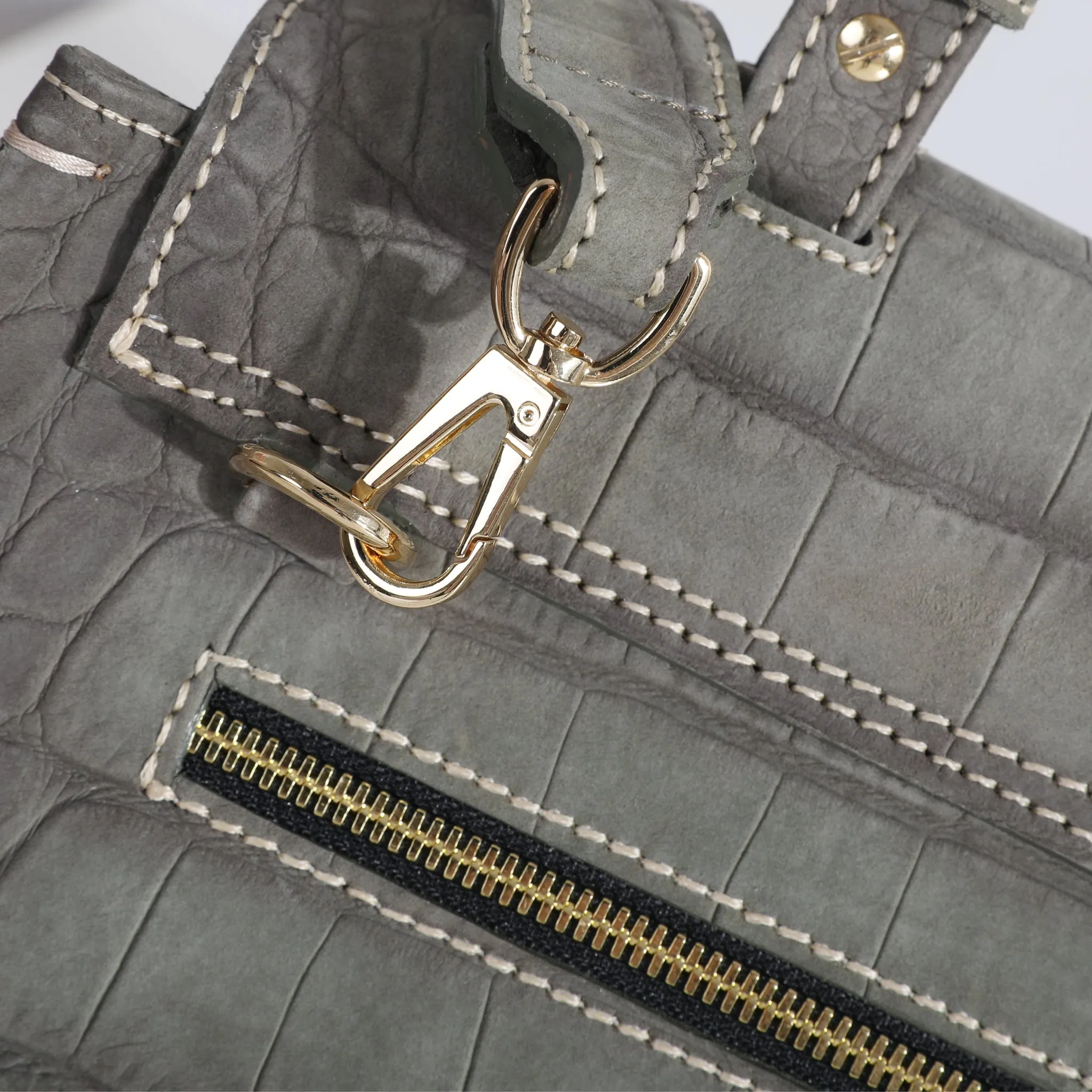 No. 801 Flap Bag Croco Grey sold by Ivalo.com product image thumbnail 3