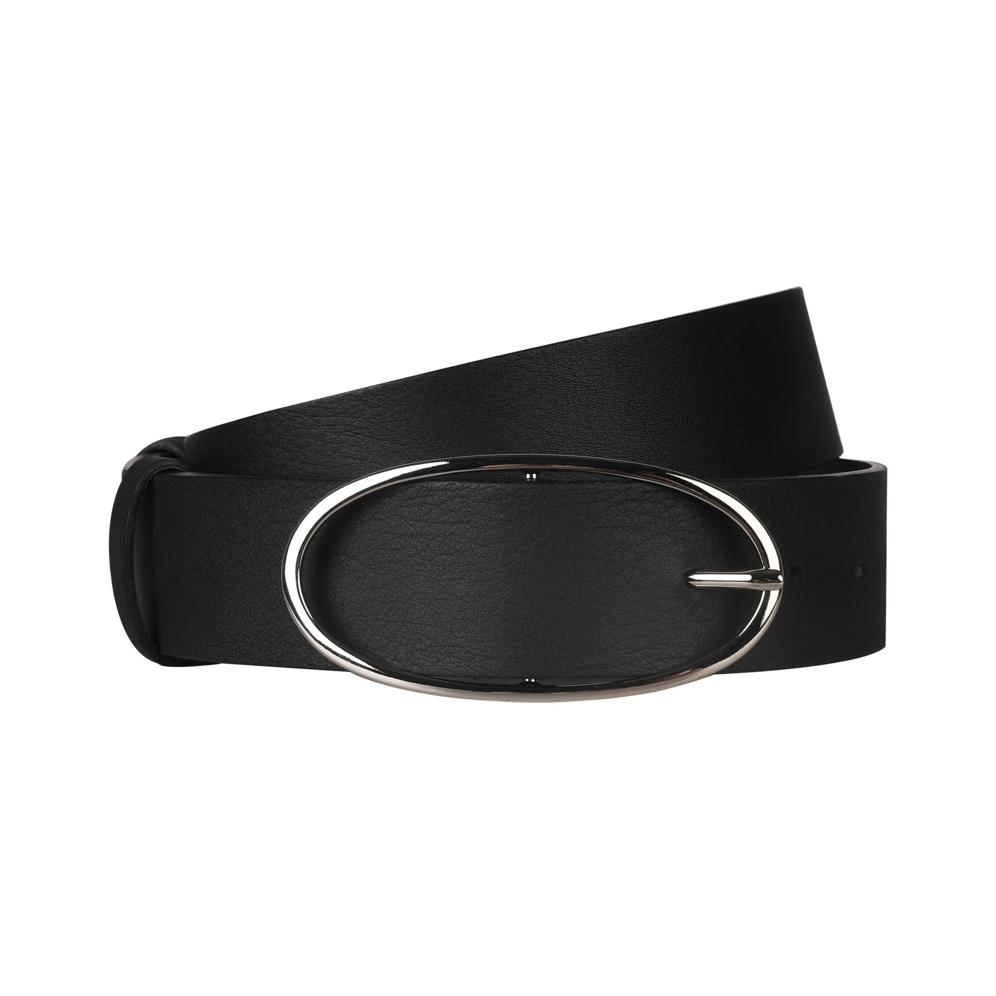 No. 3 Wide Leather Belt Black sold by Ivalo.com