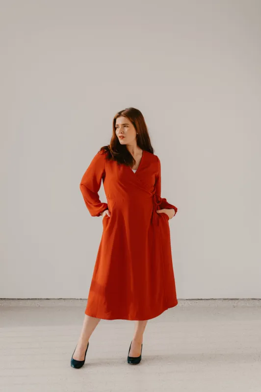 Karla Wrap Dress Red sold by Ivalo.com