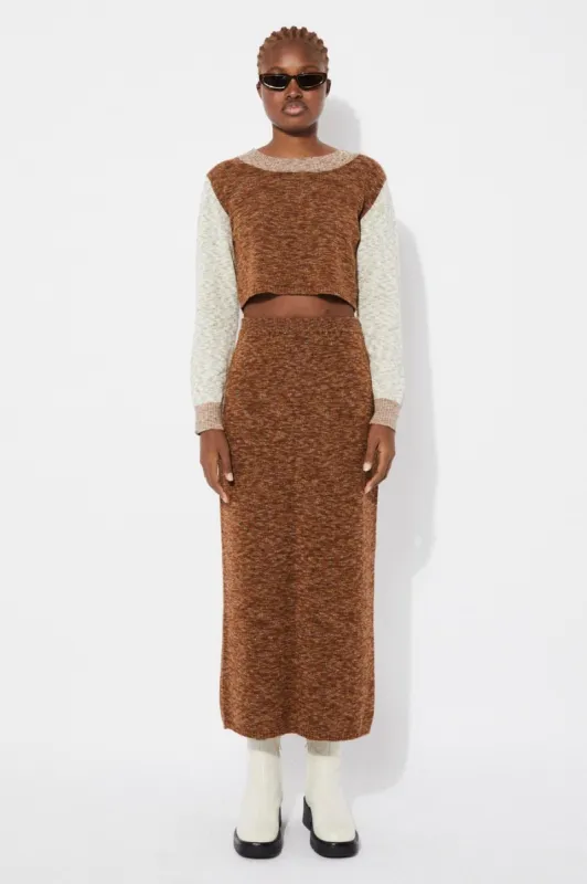Moredo Knitted Skirt Brown sold by Ivalo.com