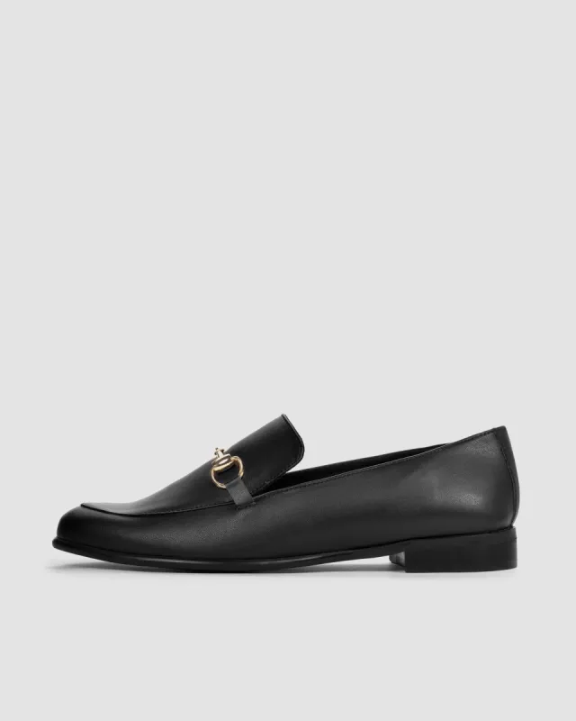 Shiv Loafers Moccasins Vegea Grape Leather Black sold by Ivalo.com