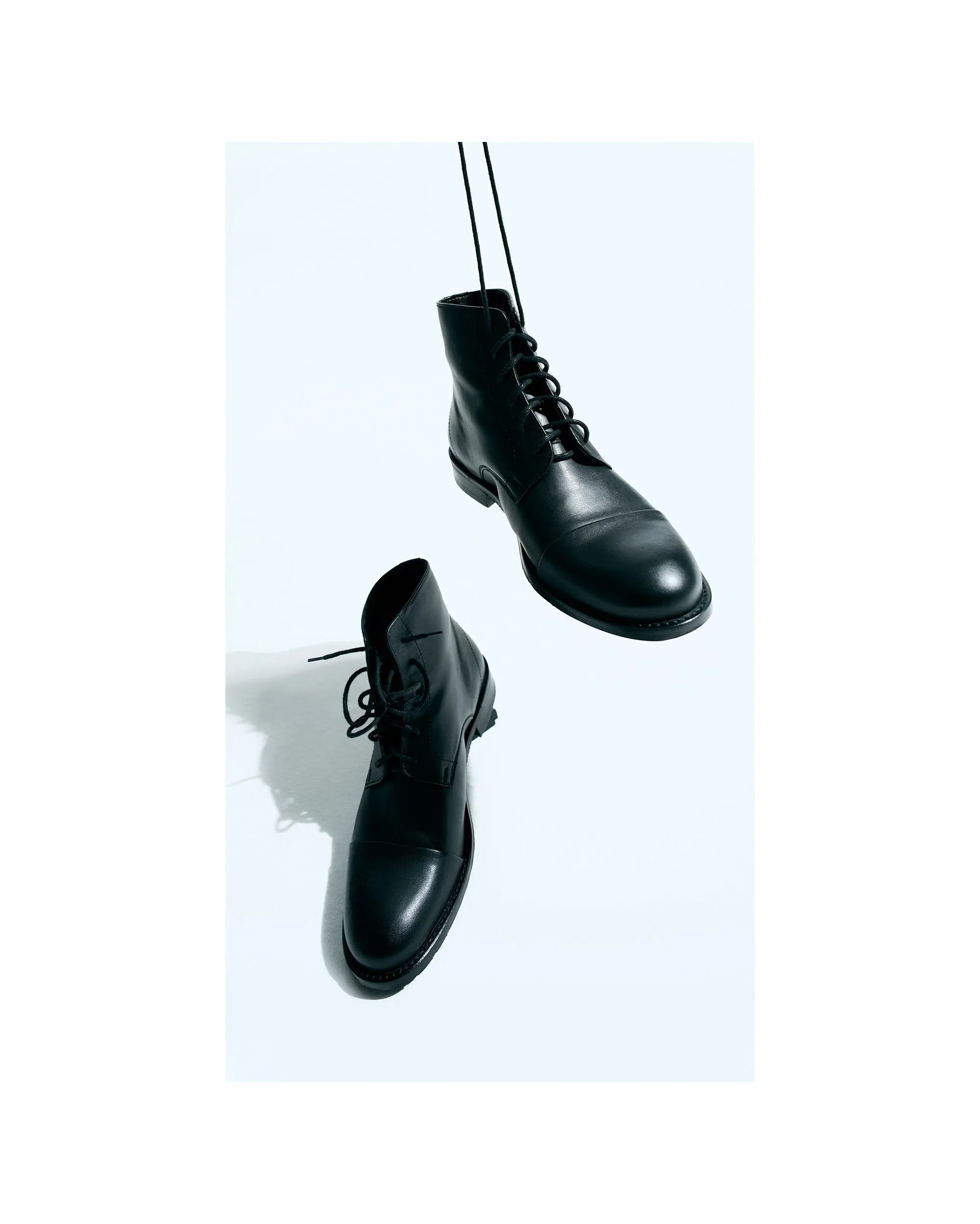 Laced-Up Vegan Corn Leather Ankle Boots Black sold by Ivalo.com product image thumbnail 2