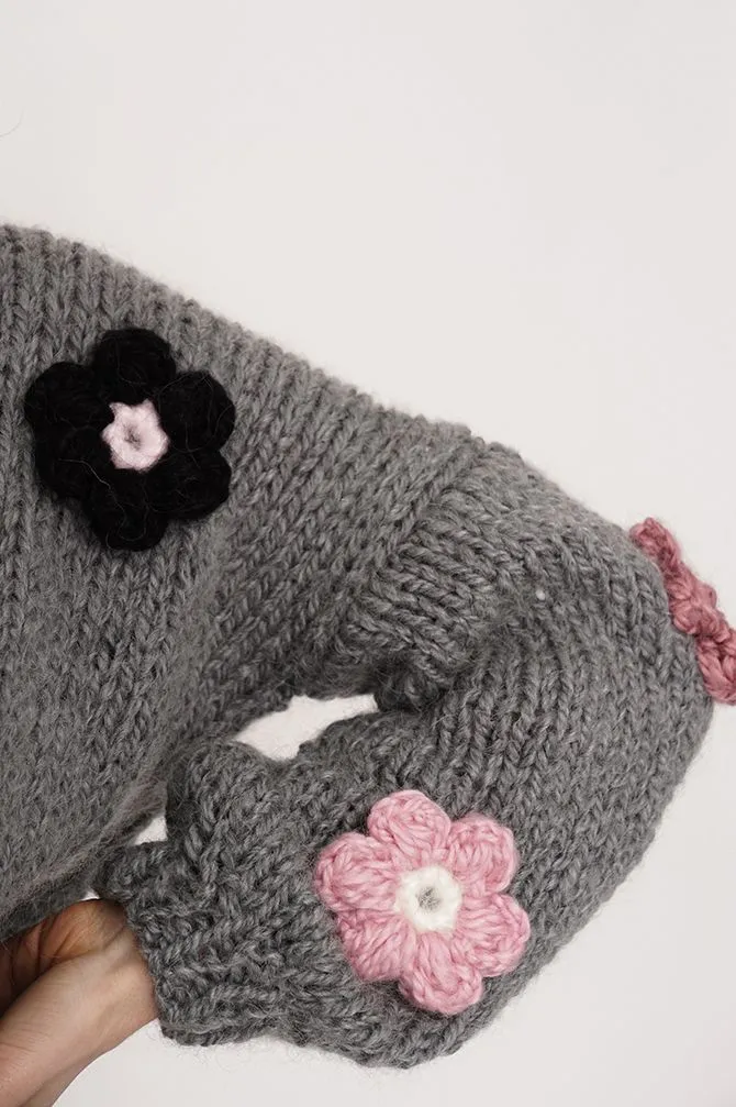 Flower Handmade Cardigan Dark Grey sold by Ivalo.com product image thumbnail 5