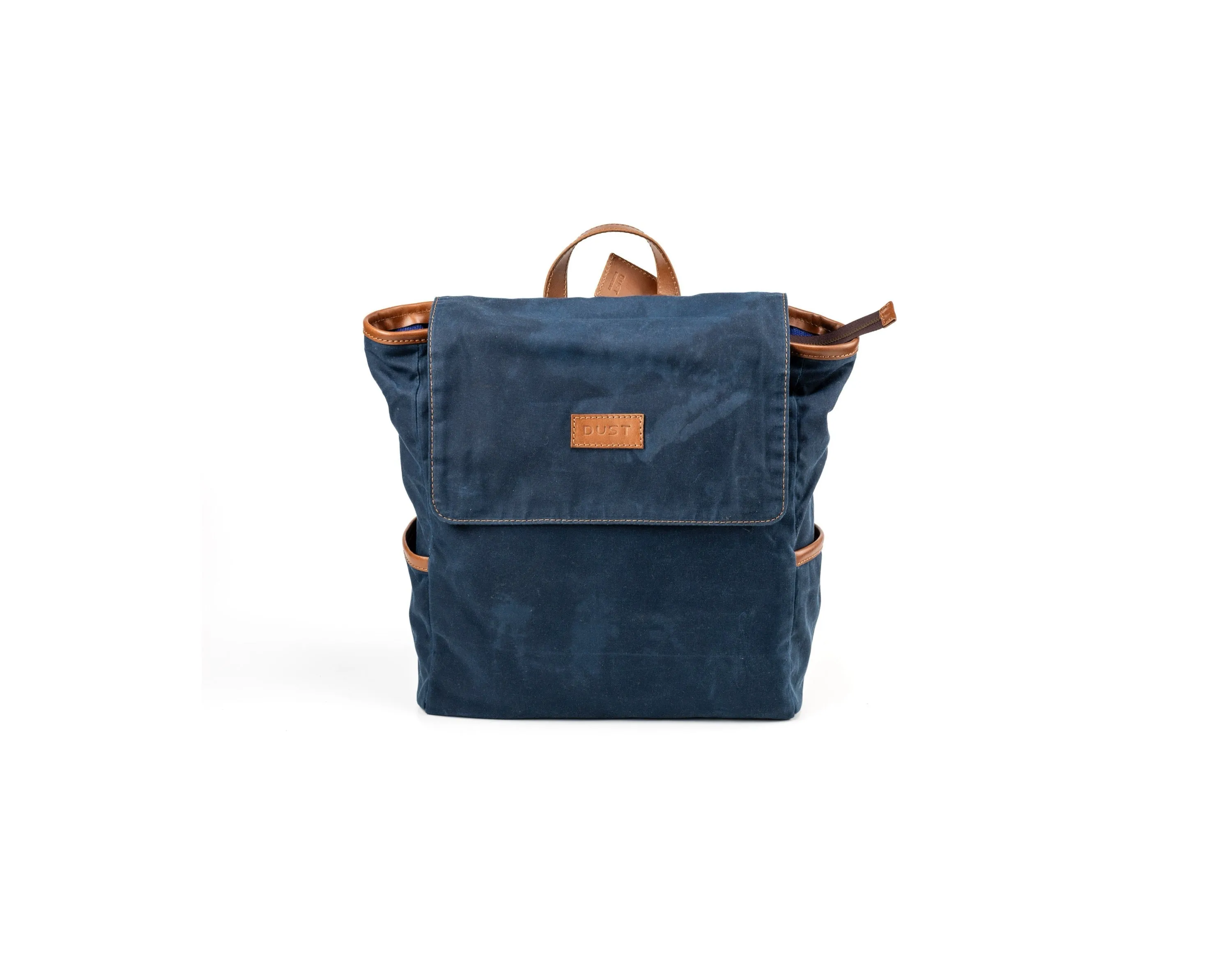 Waxed Cotton Square Backpack Blue sold by Ivalo.com