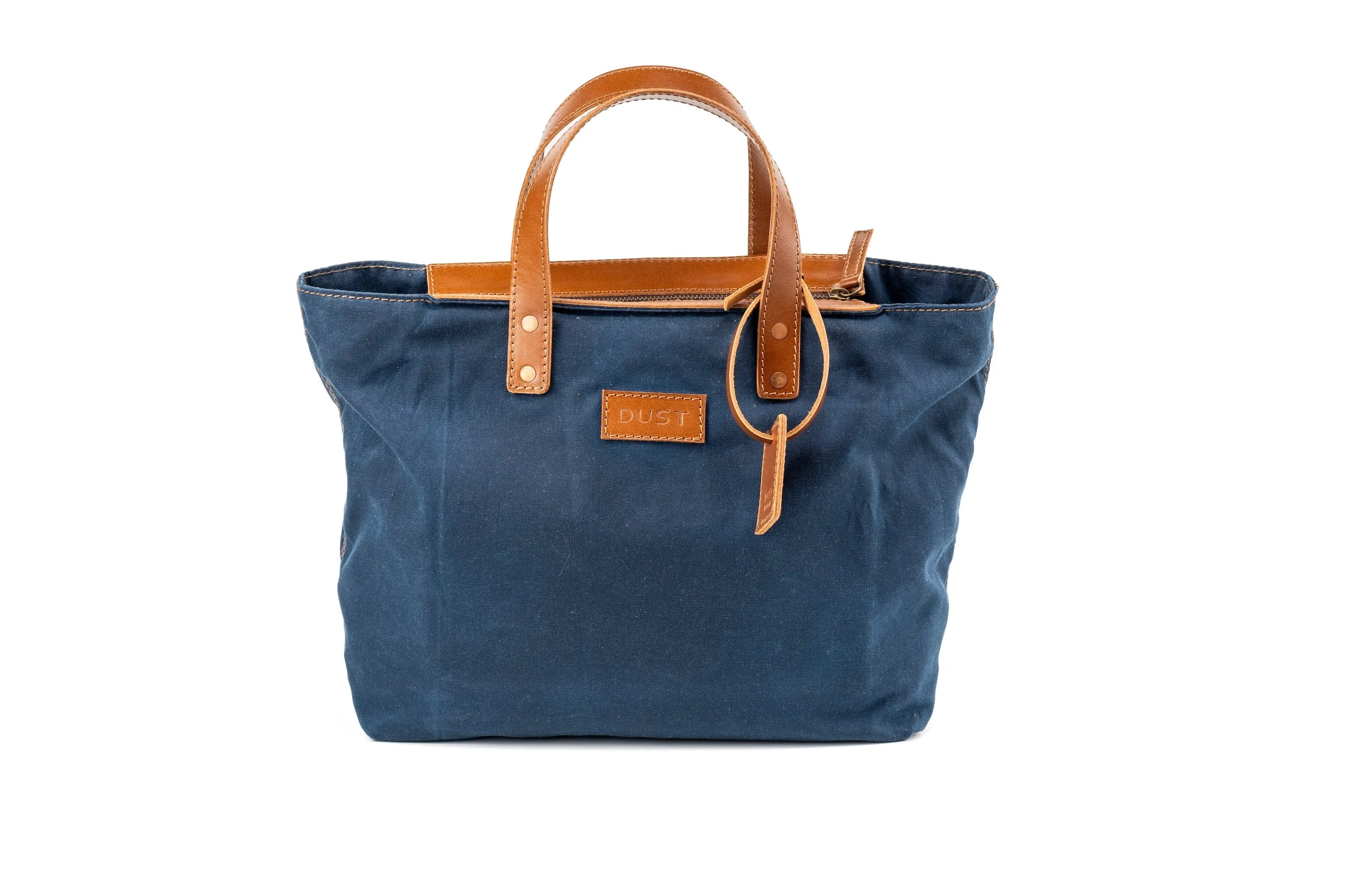 Waxed Cotton Tote Made In USA Blue sold by Ivalo.com