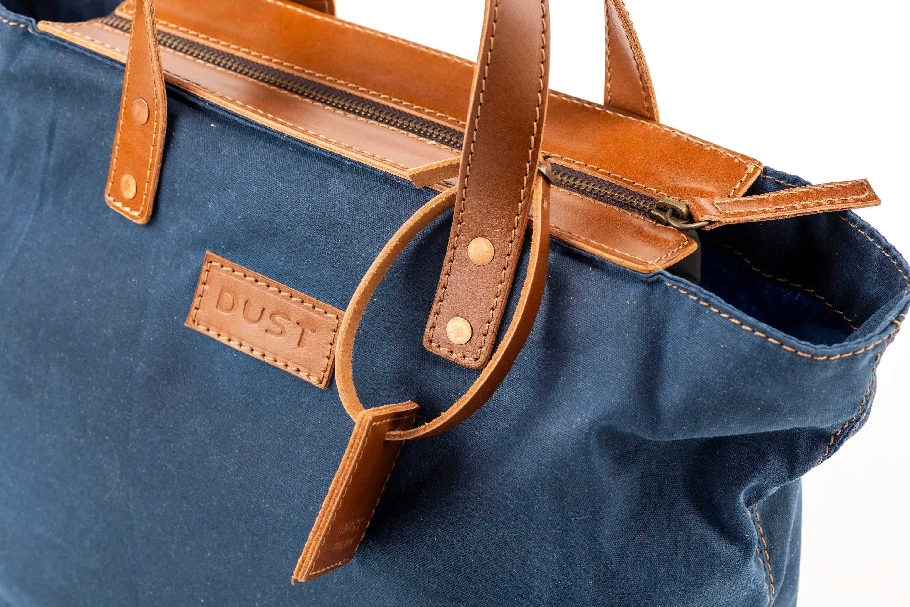 Waxed Cotton Tote Made In USA Blue sold by Ivalo.com product image thumbnail 5