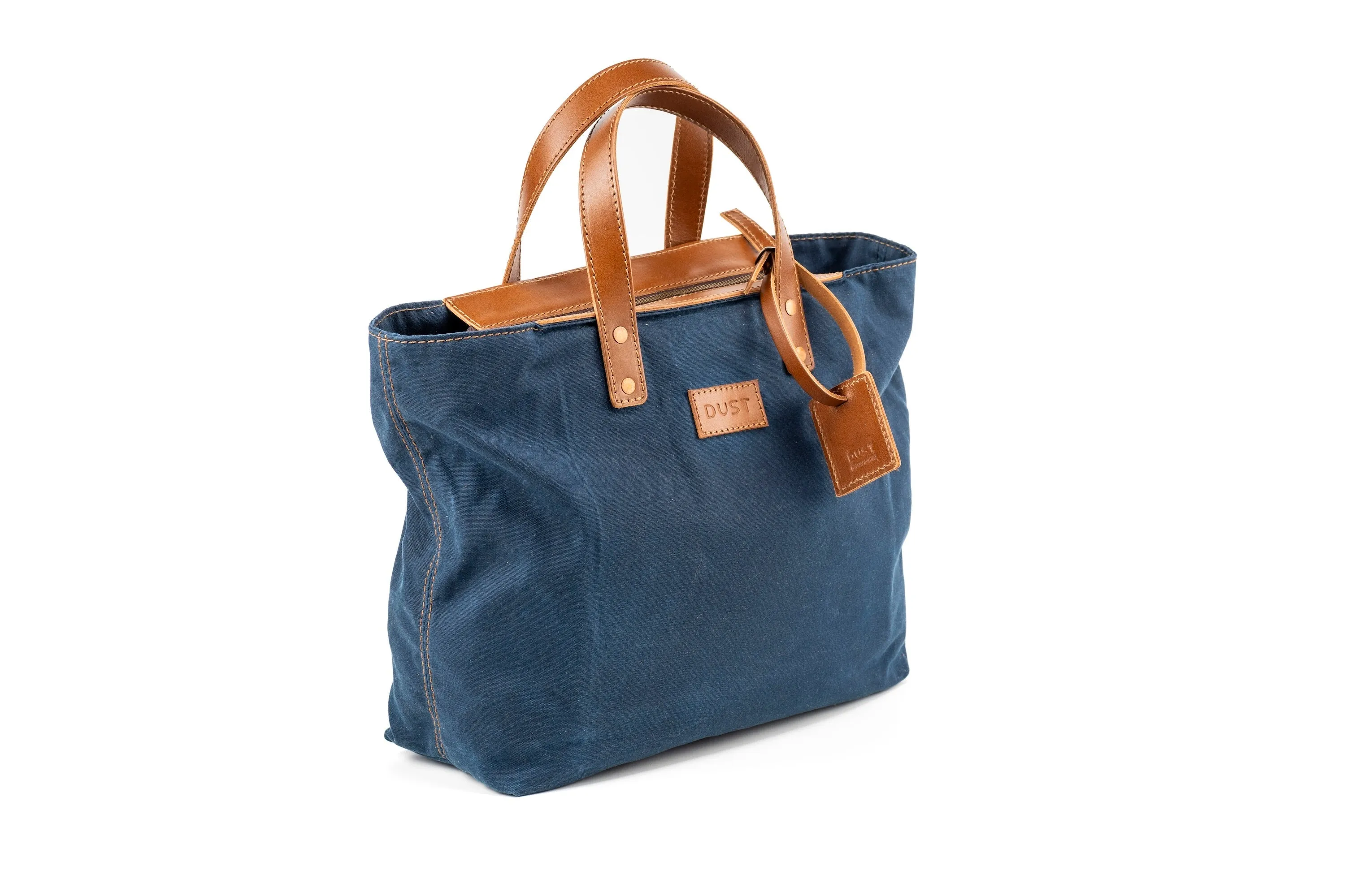 Waxed Cotton Tote Made In USA Blue sold by Ivalo.com product image thumbnail 2