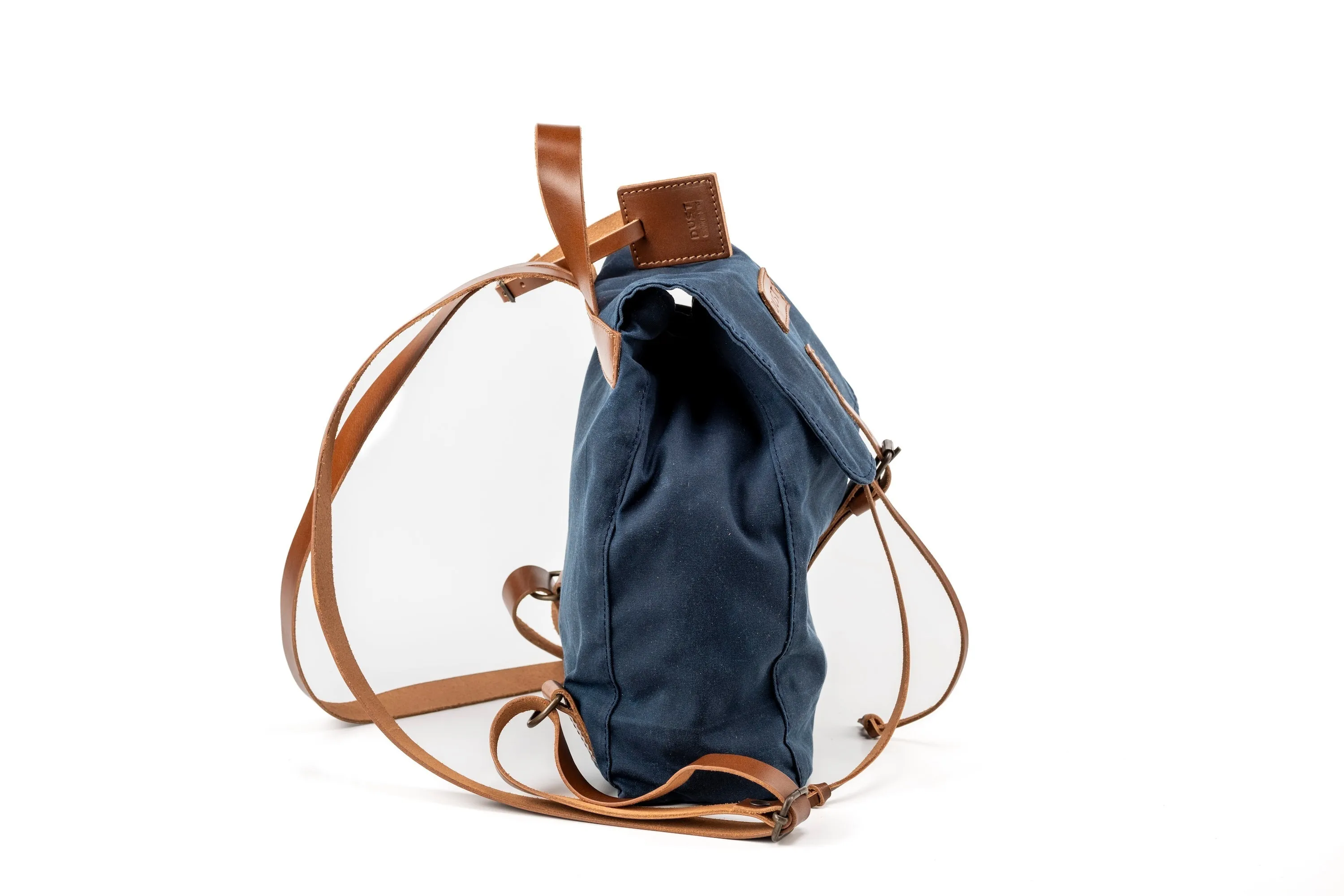 Waxed Cotton Backpack Blue sold by Ivalo.com product image thumbnail 3