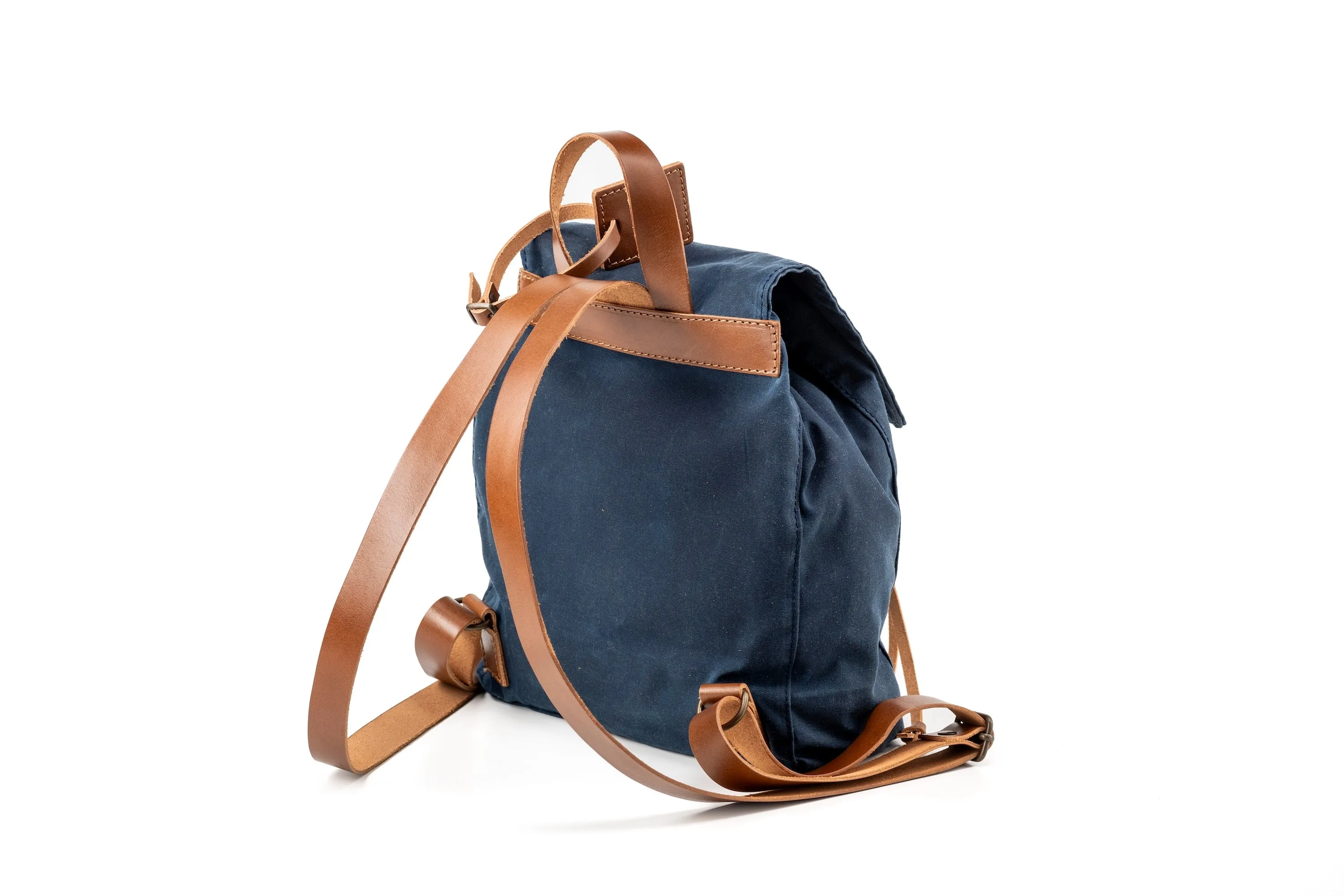 Waxed Cotton Backpack Blue sold by Ivalo.com product image thumbnail 4