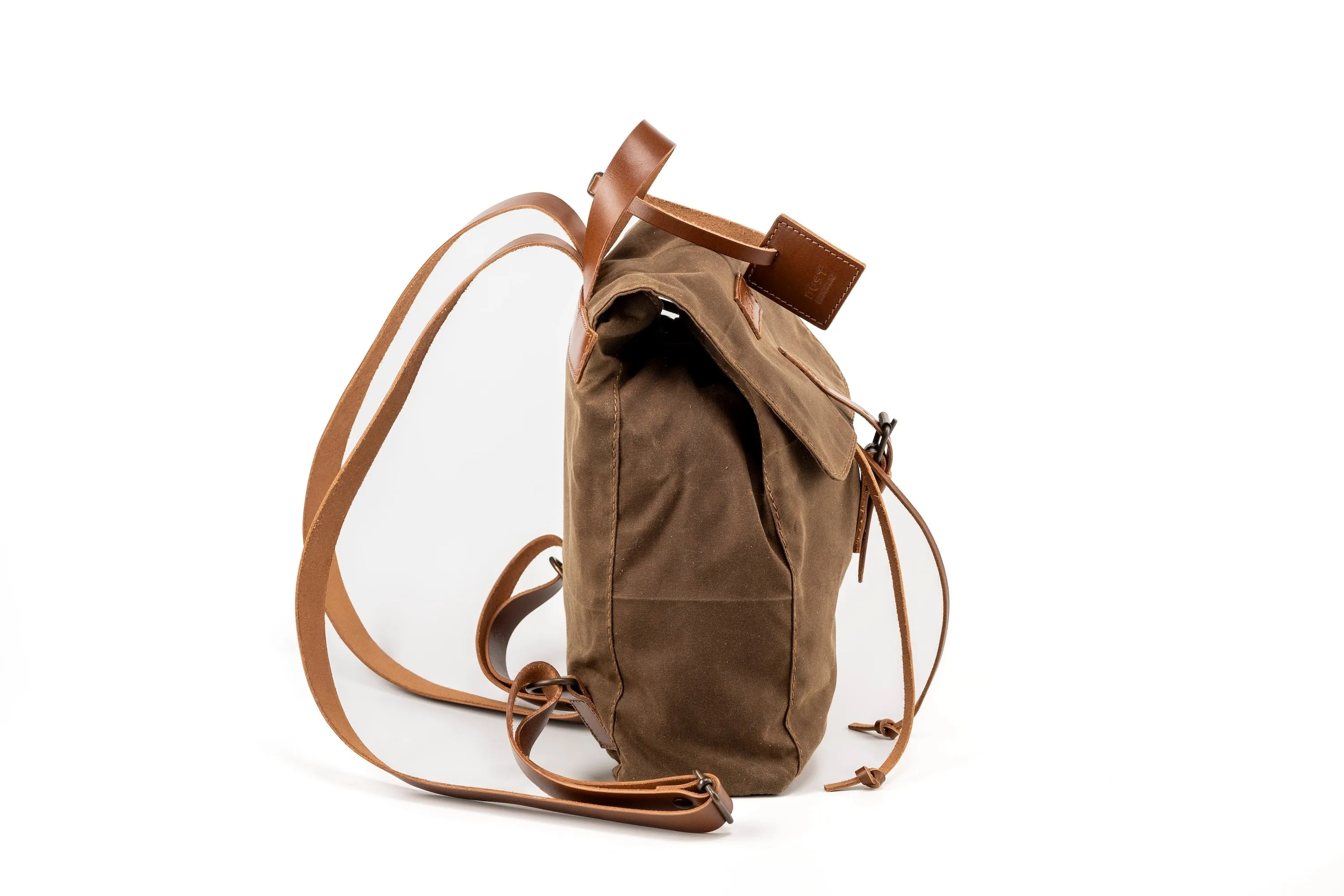 Waxed Cotton Backpack Brown sold by Ivalo.com product image thumbnail 3