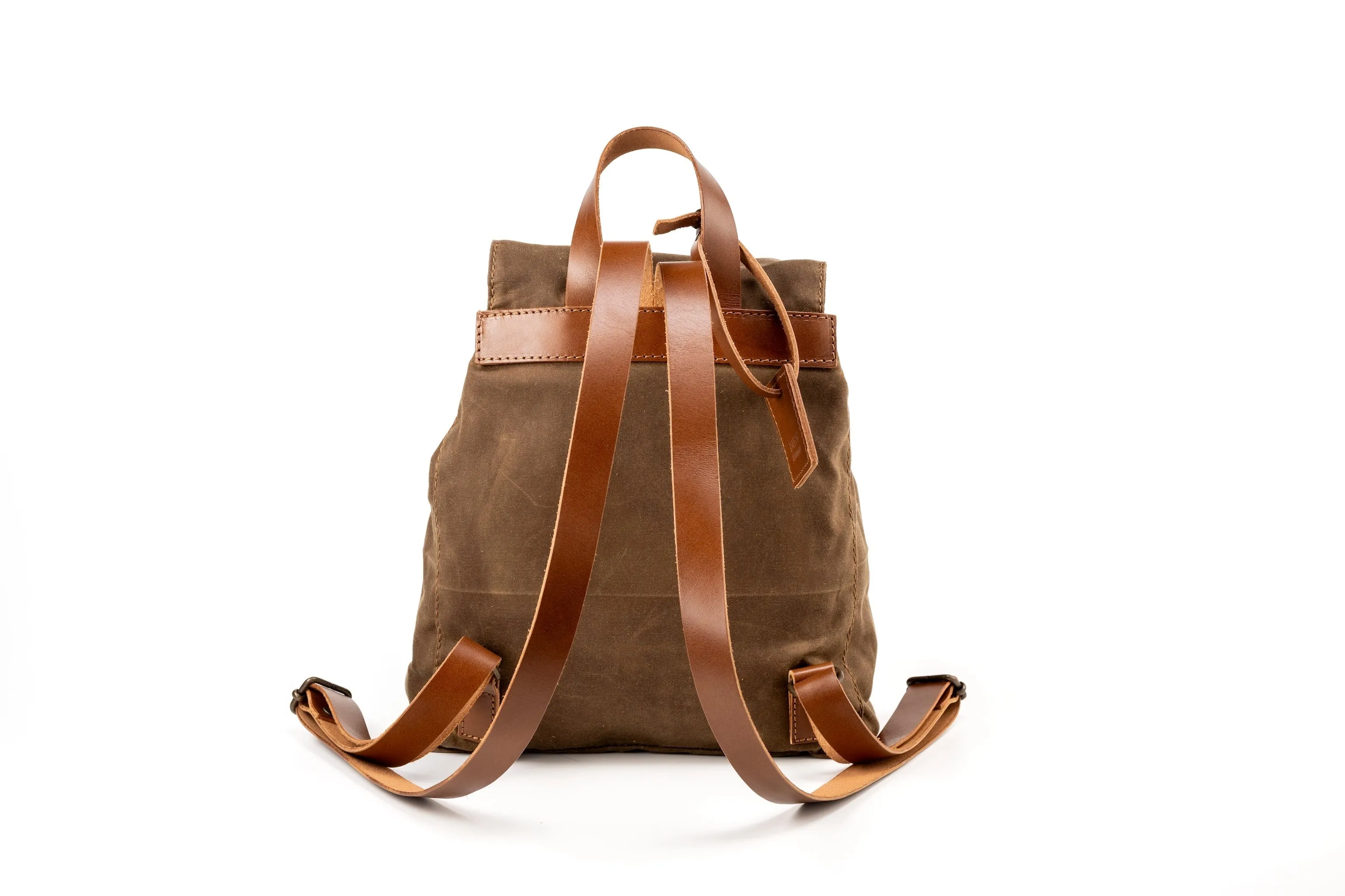 Waxed Cotton Backpack Brown sold by Ivalo.com product image thumbnail 4