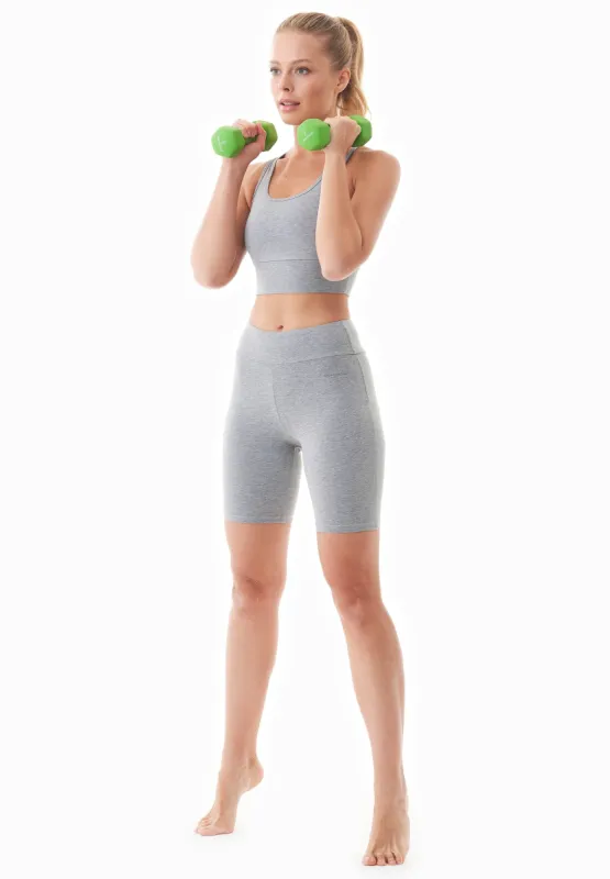 Lolla Organic Cotton Biker Shorts Dark Grey Melange sold by Ivalo.com