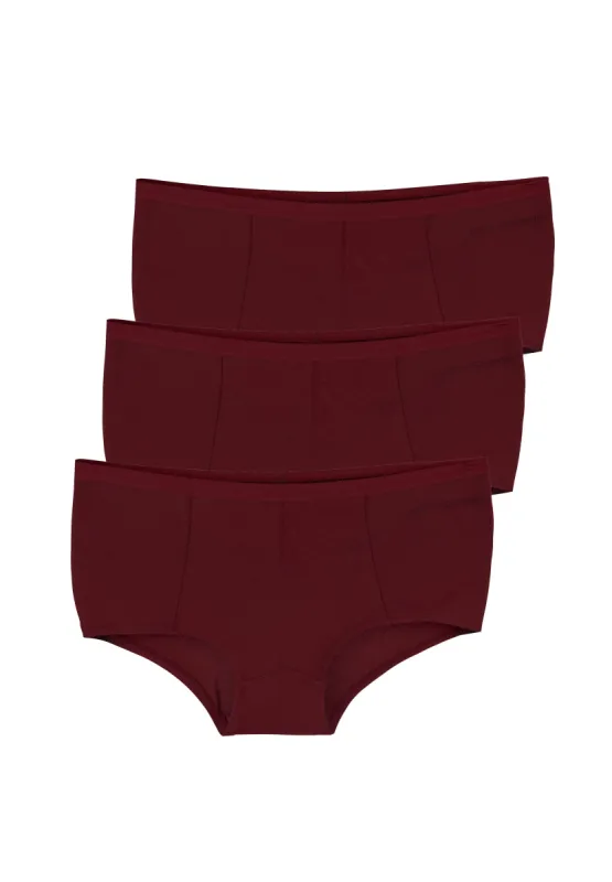 Karinna Hipster Underpants 3-Pack Bordeaux made by Ivalo.com