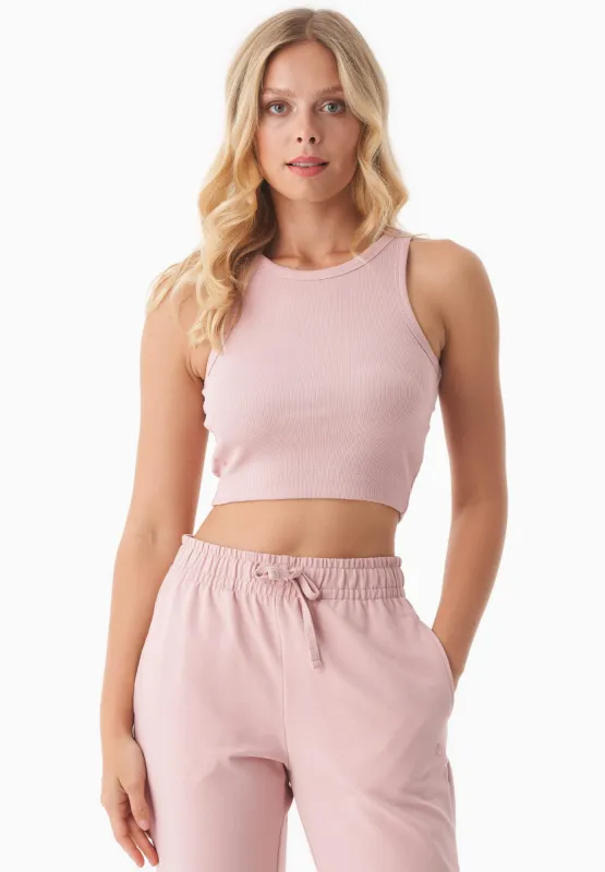 Sonnia Cropped Organic Cotton Rib Top Light Rose sold by Ivalo.com
