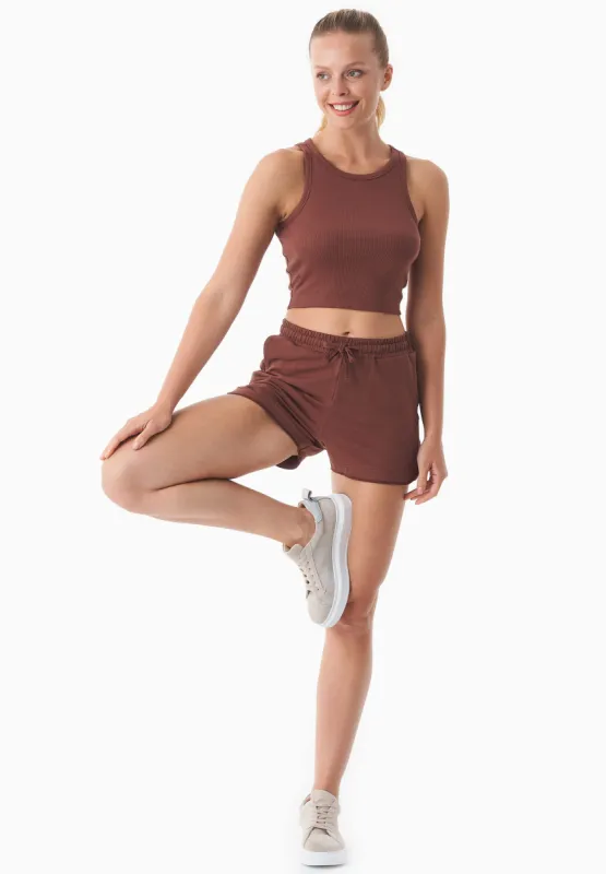 Sanndra Light Organic Cotton Sweatshorts Coffee Brown sold by Ivalo.com