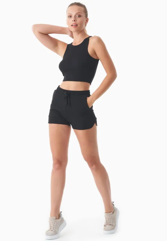 Sanndra Light Organic Cotton Sweatshorts Black sold by Ivalo.com