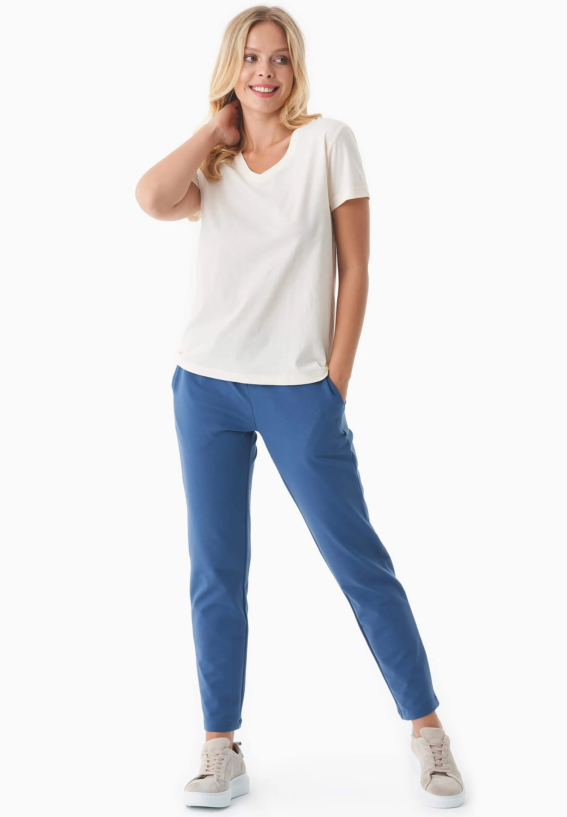 Parrla Light Organic Cotton Sweatpants Light Navy sold by Ivalo.com product image thumbnail 3