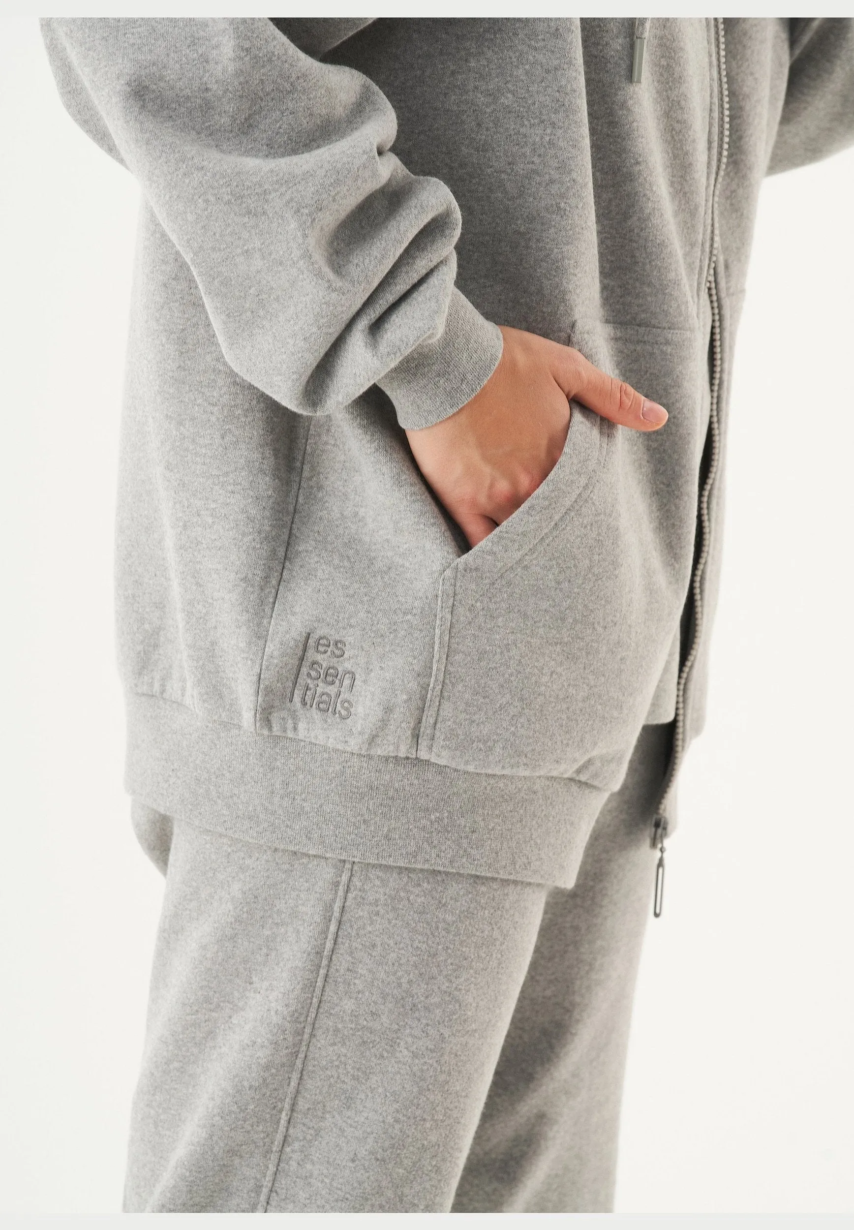 Jale Soft Touch Organic Cotton Sweat Jacket Grey Melange sold by Ivalo.com product image thumbnail 5