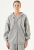 Jale Soft Touch Organic Cotton Sweat Jacket Grey Melange sold by Ivalo.com