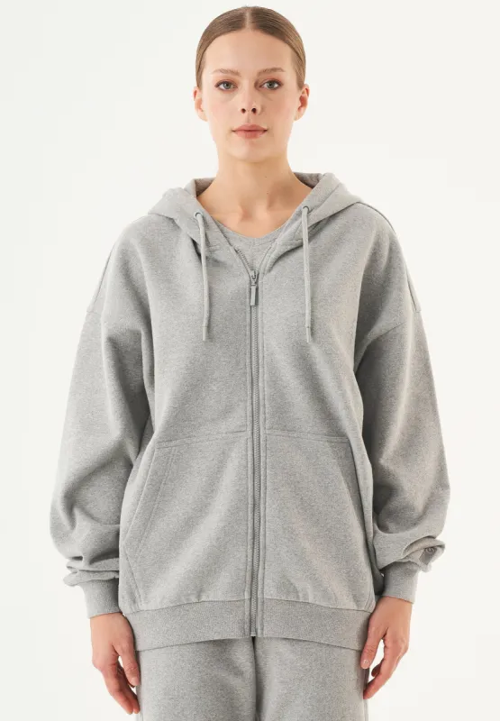 Jale Soft Touch Organic Cotton Sweat Jacket Grey Melange sold by Ivalo.com