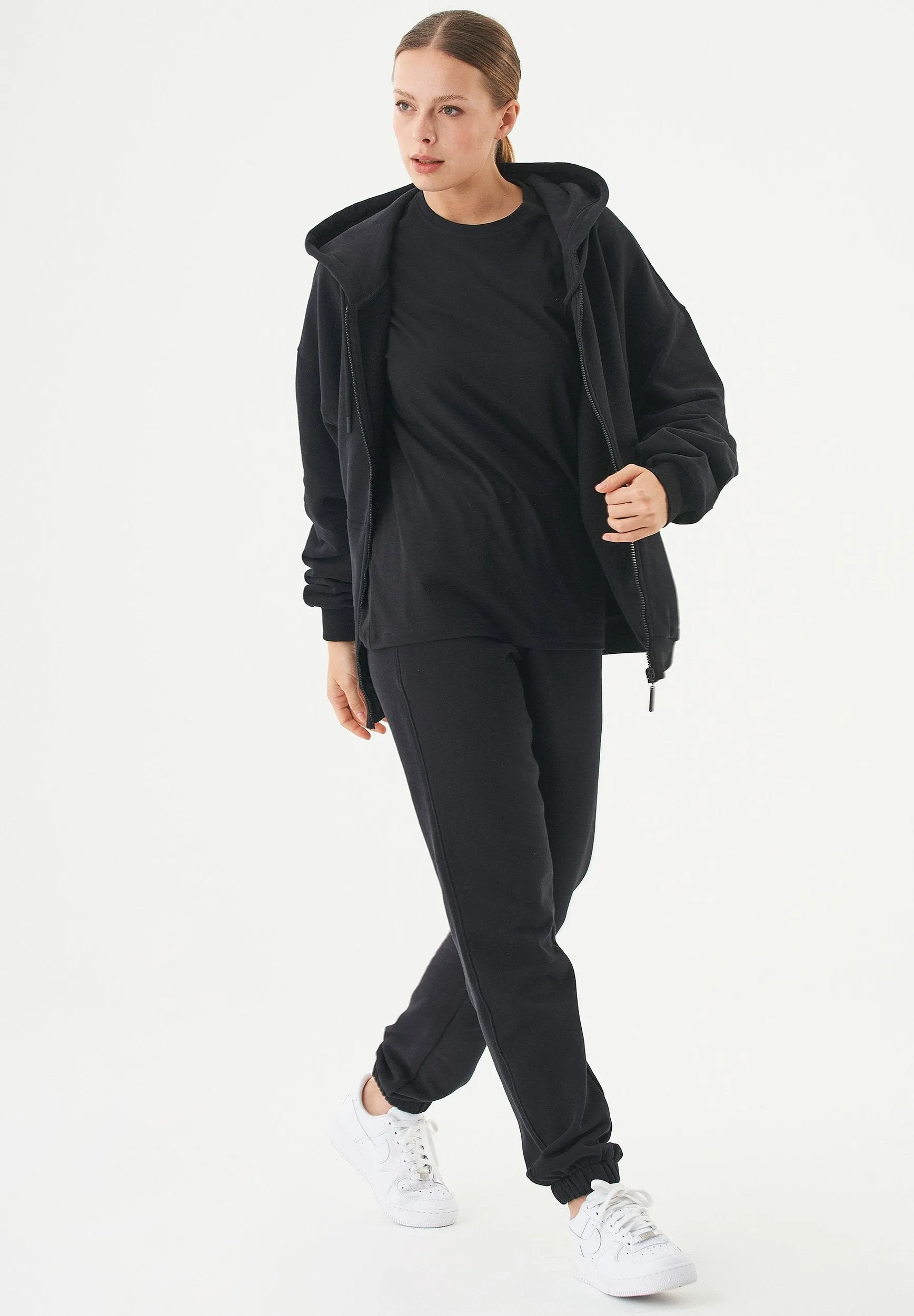 Jale Soft Touch Organic Cotton Sweat Jacket Black sold by Ivalo.com product image thumbnail 5
