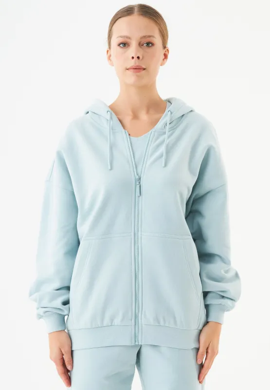 Jale Soft Touch Organic Cotton Sweat Jacket Mint Blue sold by Ivalo.com