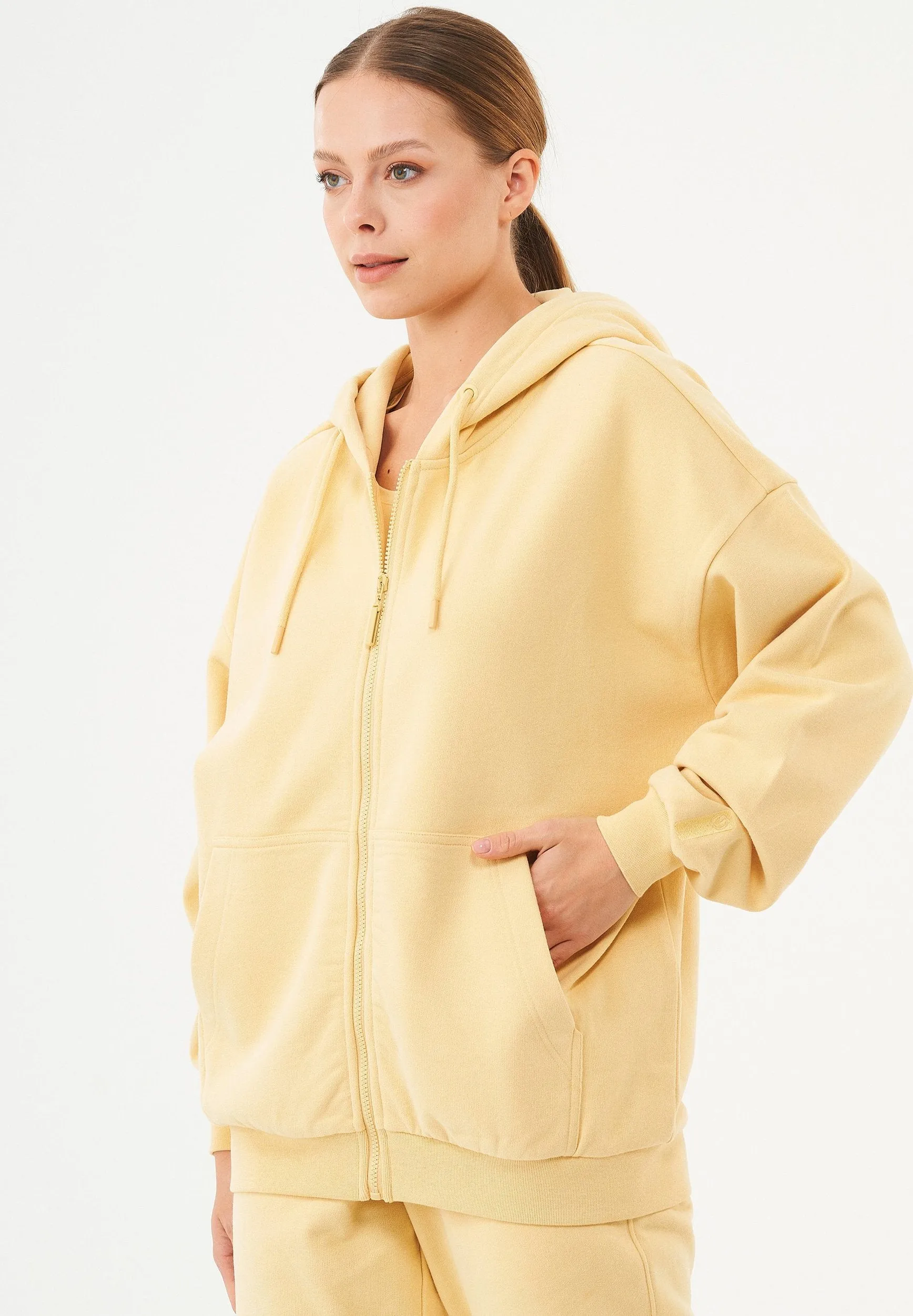 Jale Soft Touch Organic Cotton Sweat Jacket Soft Yellow sold by Ivalo.com product image thumbnail 4