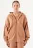 Jale Soft Touch Organic Cotton Sweat Jacket Light Brown sold by Ivalo.com