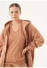 Jale Soft Touch Organic Cotton Sweat Jacket Light Brown sold by Ivalo.com