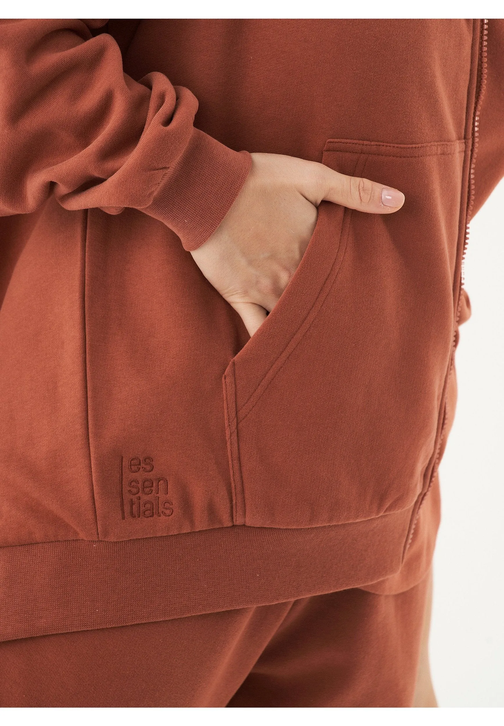 Jale Soft Touch Organic Cotton Sweat Jacket Cinnamon sold by Ivalo.com product image thumbnail 5