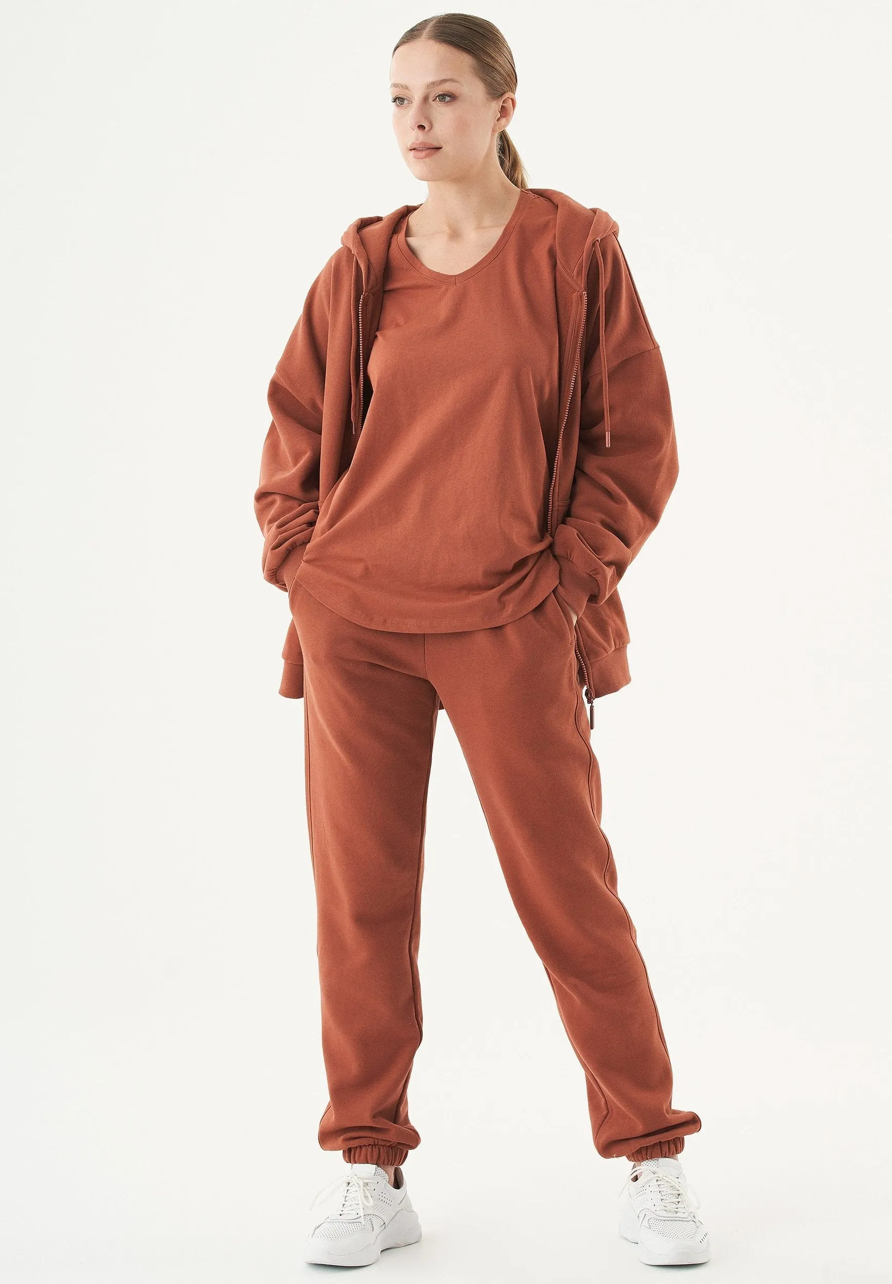 Jale Soft Touch Organic Cotton Sweat Jacket Cinnamon sold by Ivalo.com product image thumbnail 3