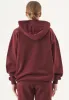 Jale Soft Touch Organic Cotton Sweat Jacket Bordeaux sold by Ivalo.com