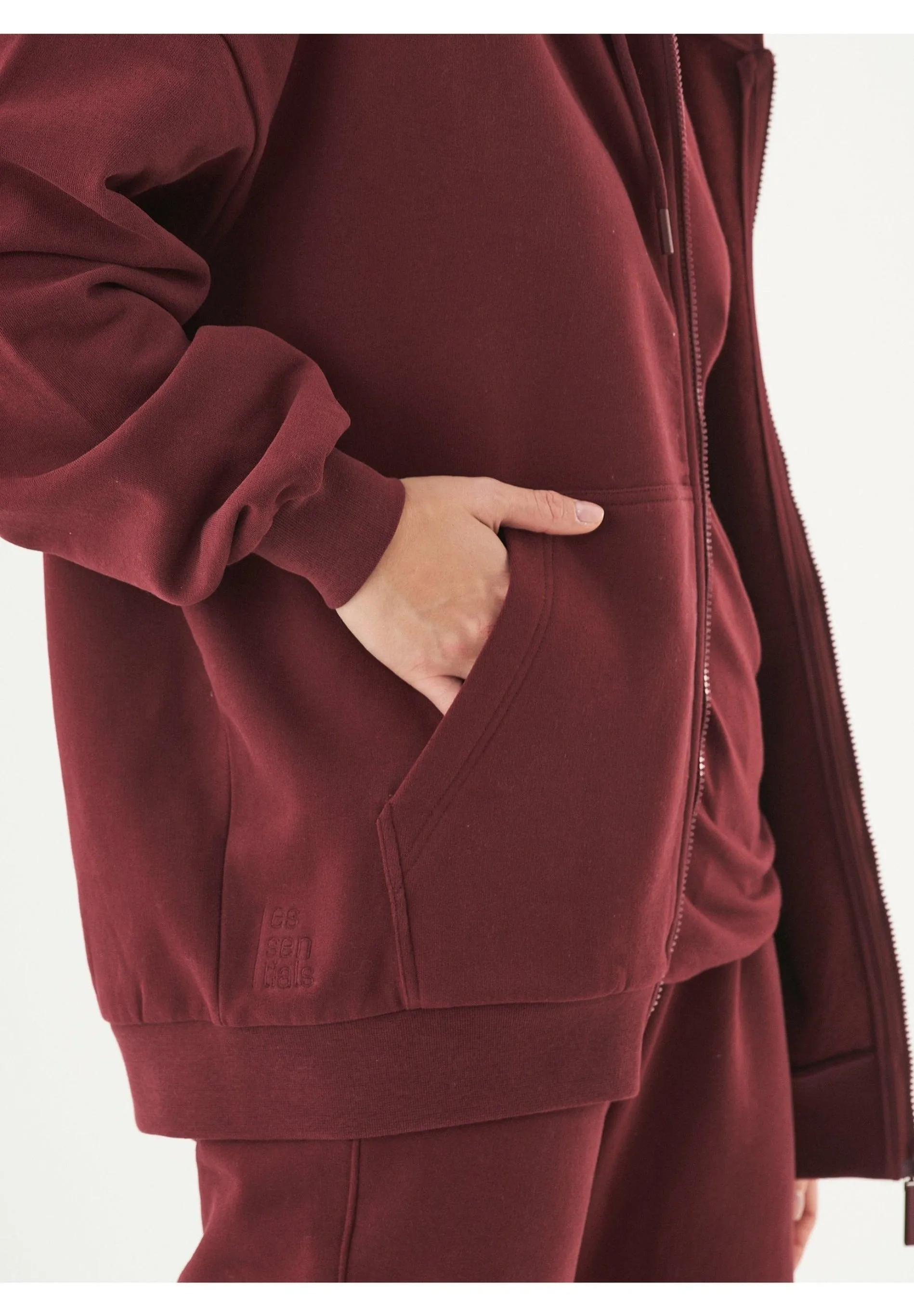 Jale Soft Touch Organic Cotton Sweat Jacket Bordeaux sold by Ivalo.com product image thumbnail 5
