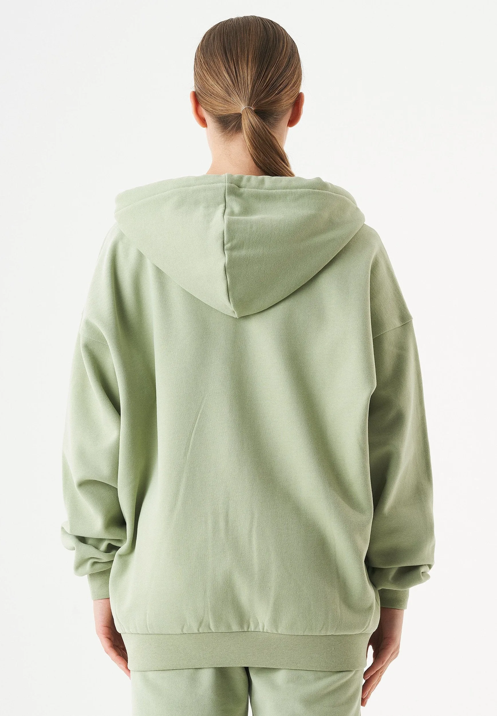Jale Soft Touch Organic Cotton Sweat Jacket Sage Green sold by Ivalo.com product image thumbnail 2