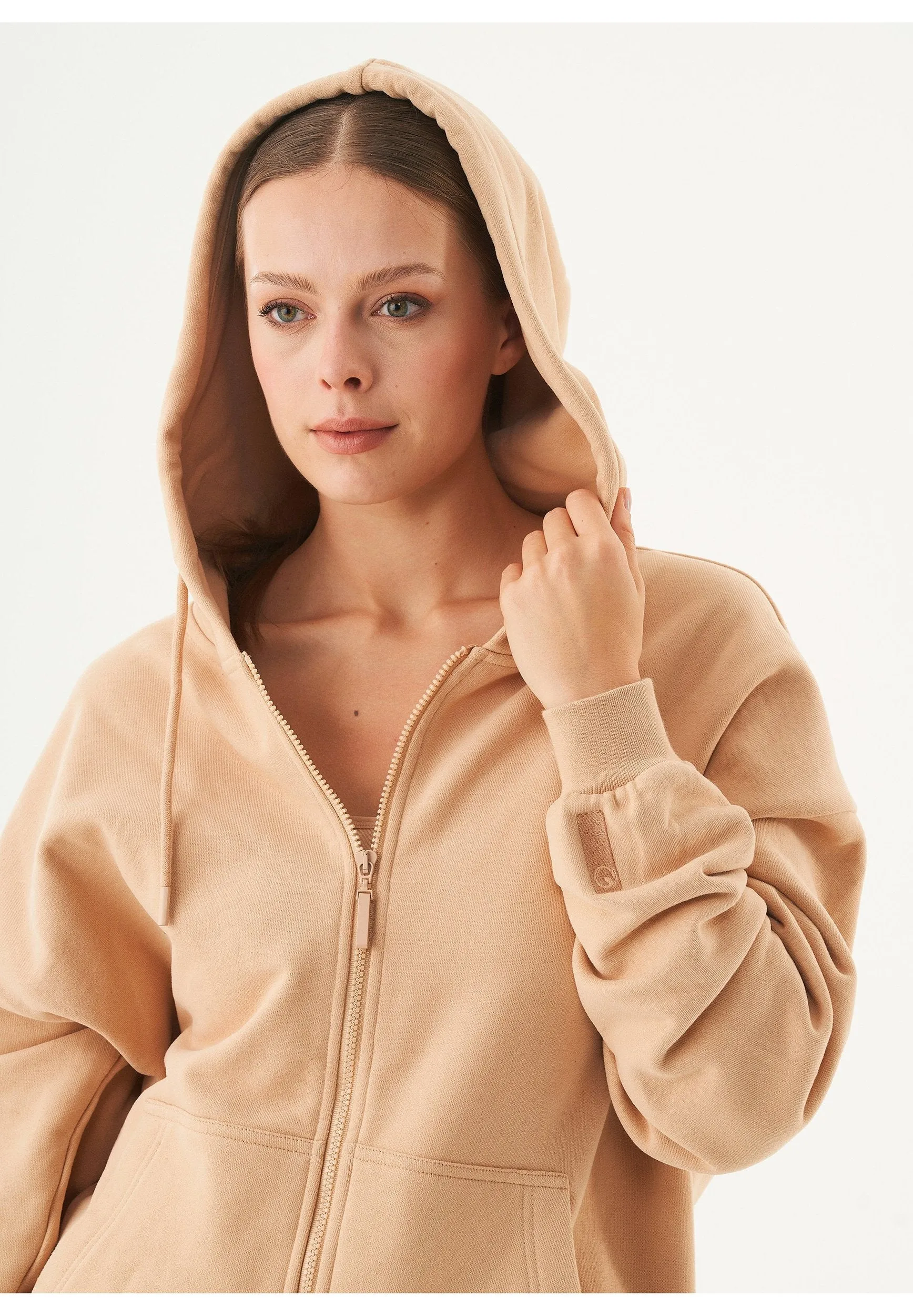 Jale Soft Touch Organic Cotton Sweat Jacket Beige sold by Ivalo.com product image thumbnail 5