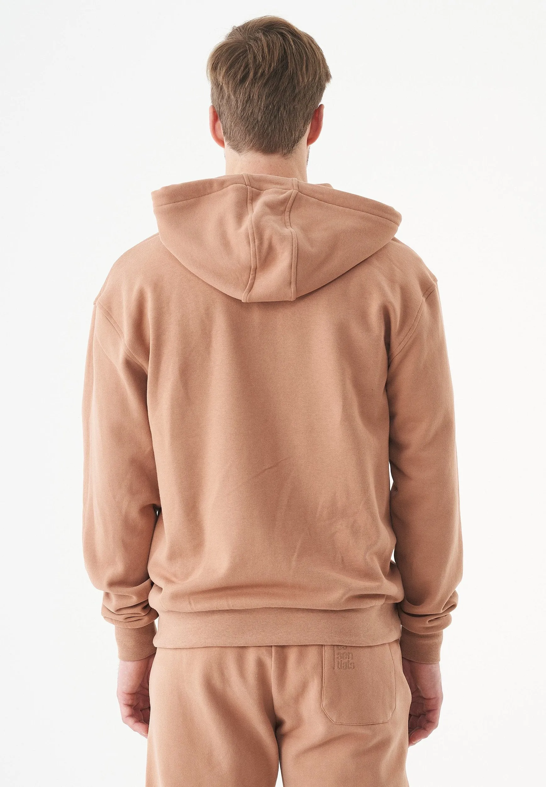 Junda Unisex Soft Touch Organic Cotton Sweat Jacket Light Brown sold by Ivalo.com product image thumbnail 2