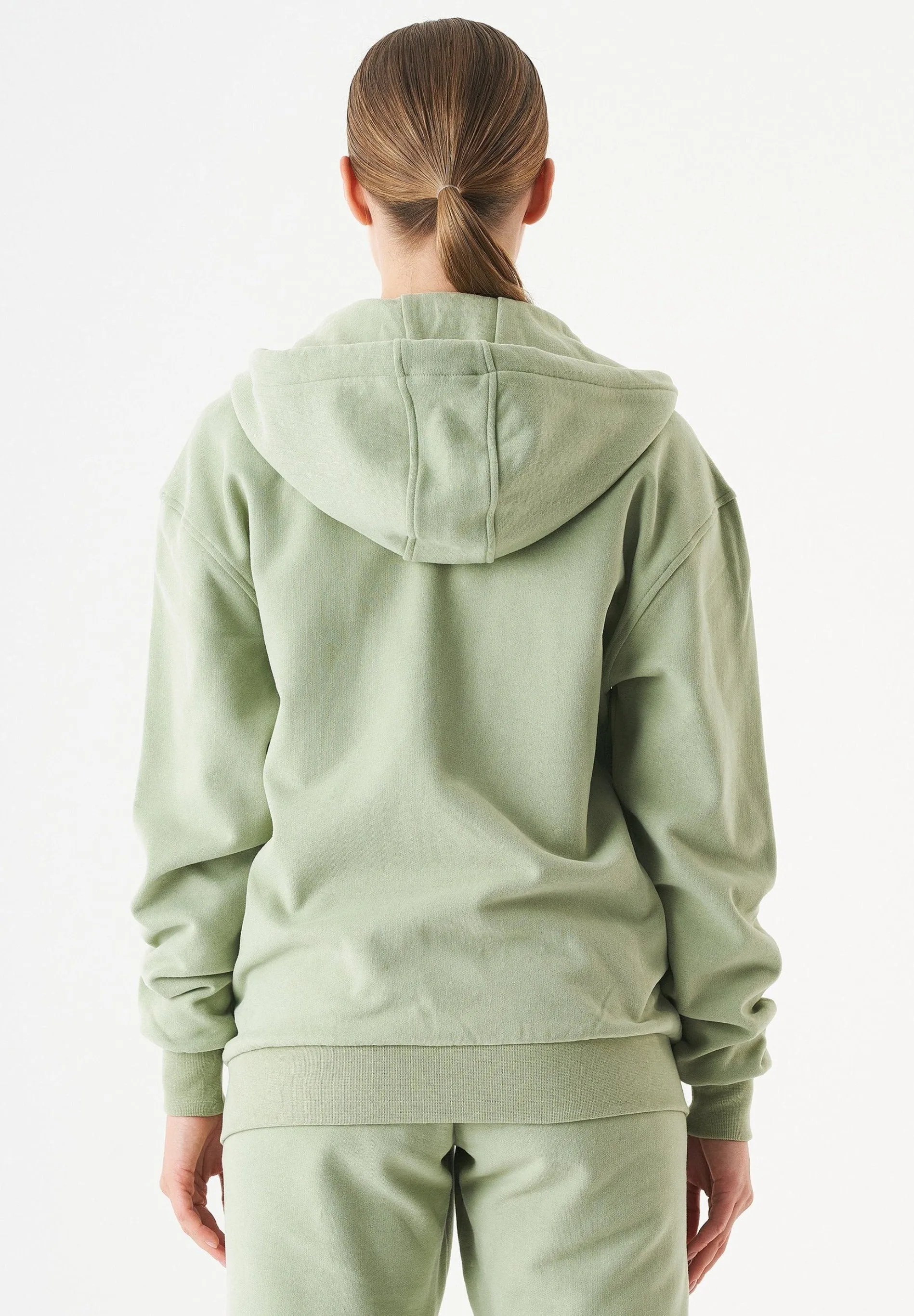 Junda Unisex Soft Touch Organic Cotton Sweat Jacket Sage Green sold by Ivalo.com product image thumbnail 2