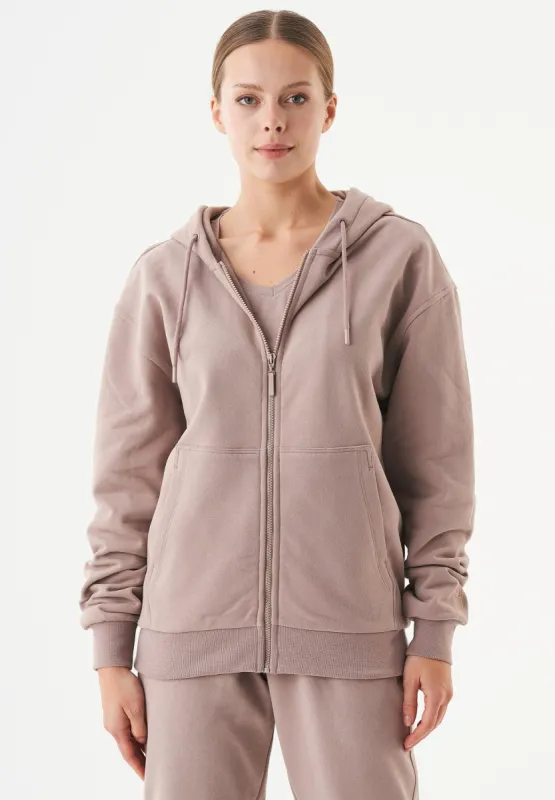 Junda Unisex Soft Touch Organic Cotton Sweat Jacket Mocha sold by Ivalo.com