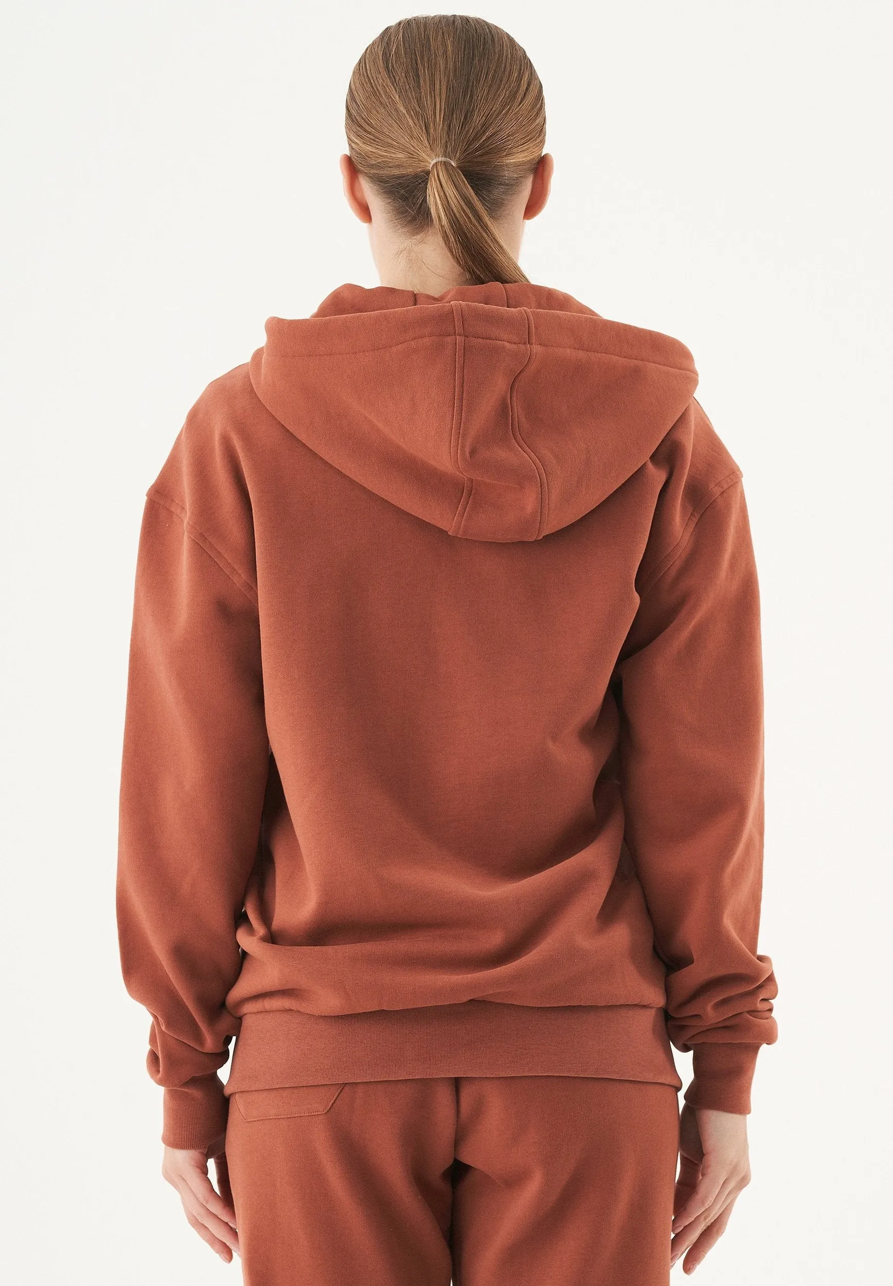 Junda Unisex Soft Touch Organic Cotton Sweat Jacket Cinnamon sold by Ivalo.com product image thumbnail 2