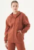 Junda Unisex Soft Touch Organic Cotton Sweat Jacket Cinnamon sold by Ivalo.com