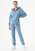 Junda Unisex Soft Touch Organic Cotton Sweat Jacket Steel Blue sold by Ivalo.com
