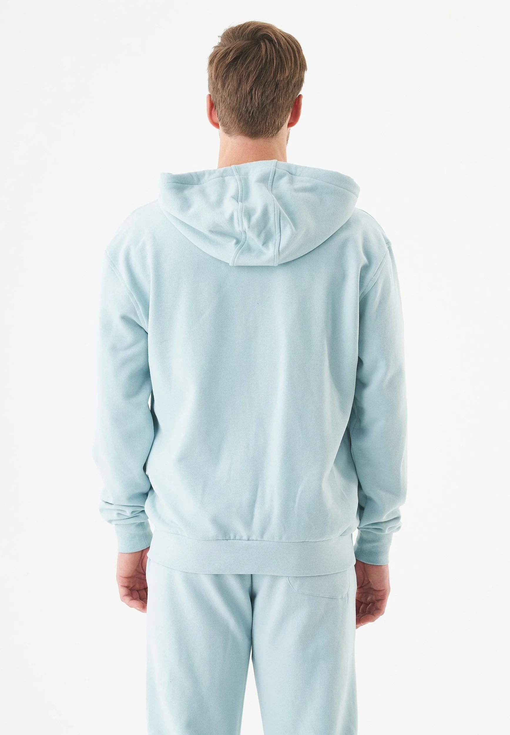 Junda Unisex Soft Touch Organic Cotton Sweat Jacket Mint Blue sold by Ivalo.com product image thumbnail 2