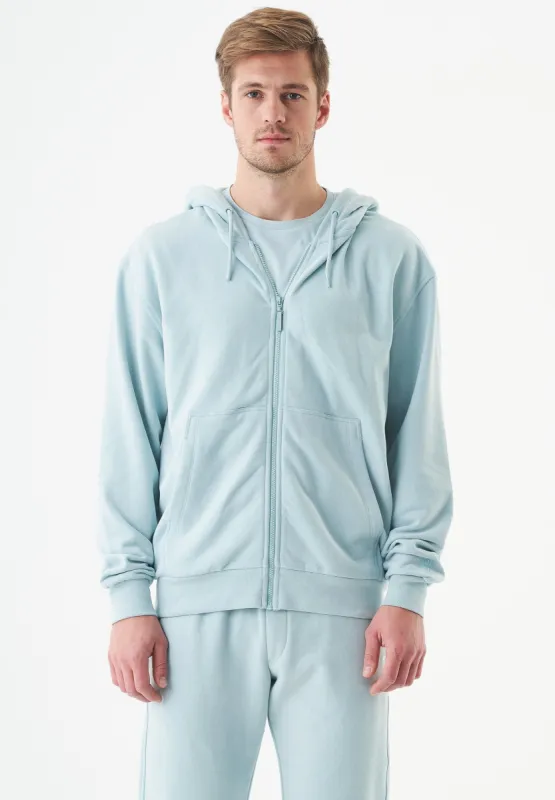 Junda Unisex Soft Touch Organic Cotton Sweat Jacket Mint Blue sold by Ivalo.com