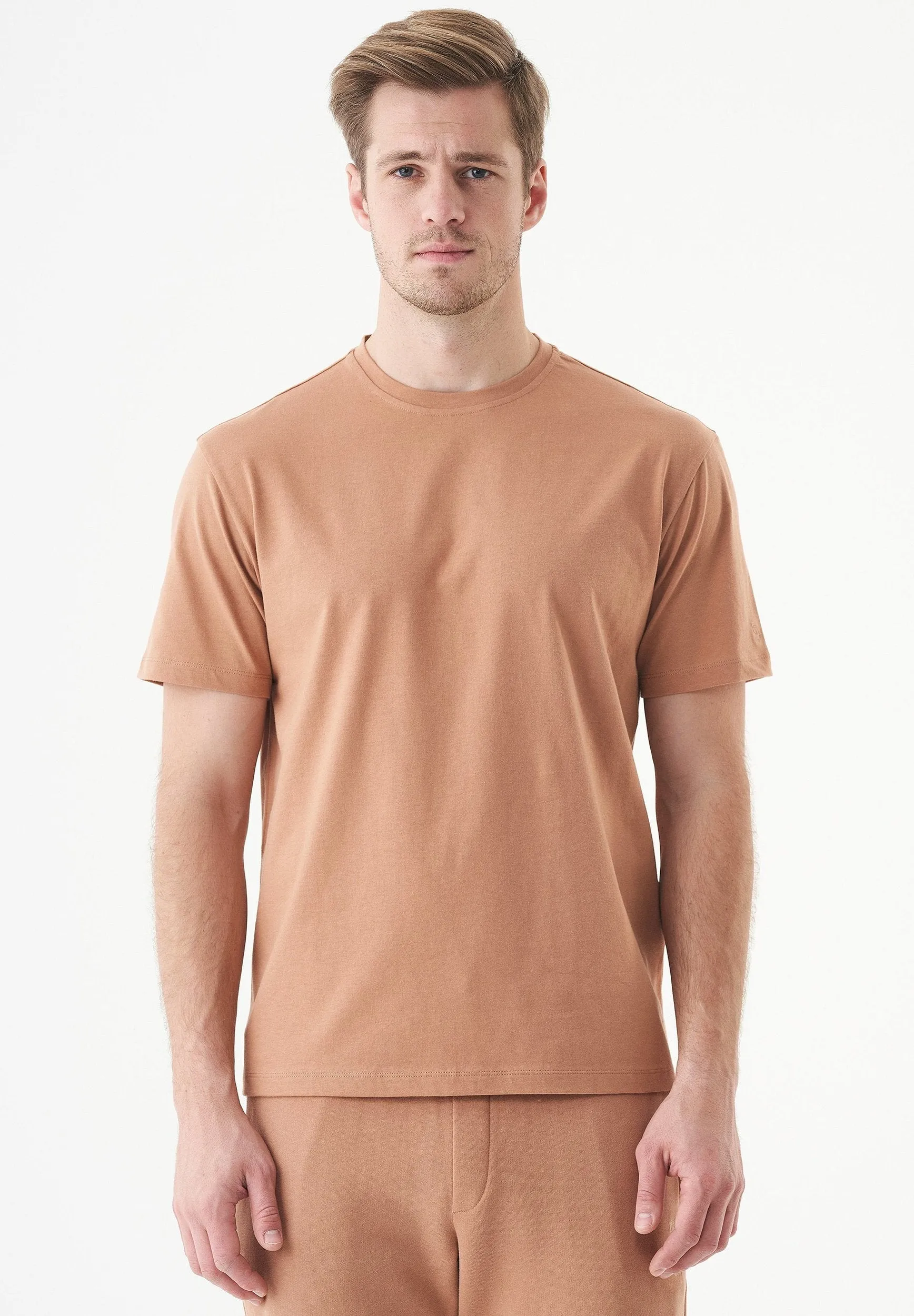 Tillo Unisex Basic Organic Cotton T-Shirt Light Brown sold by Ivalo.com