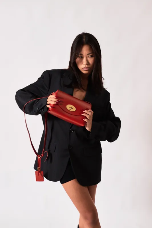 The Small Box Leather Bag Red sold by Ivalo.com