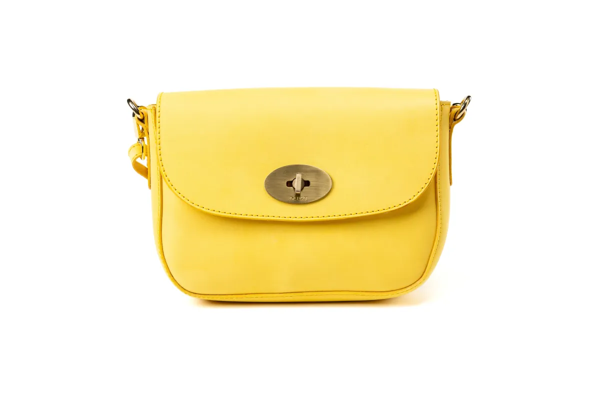 Leather Crossbody Broadway Collection Yellow sold by Ivalo.com