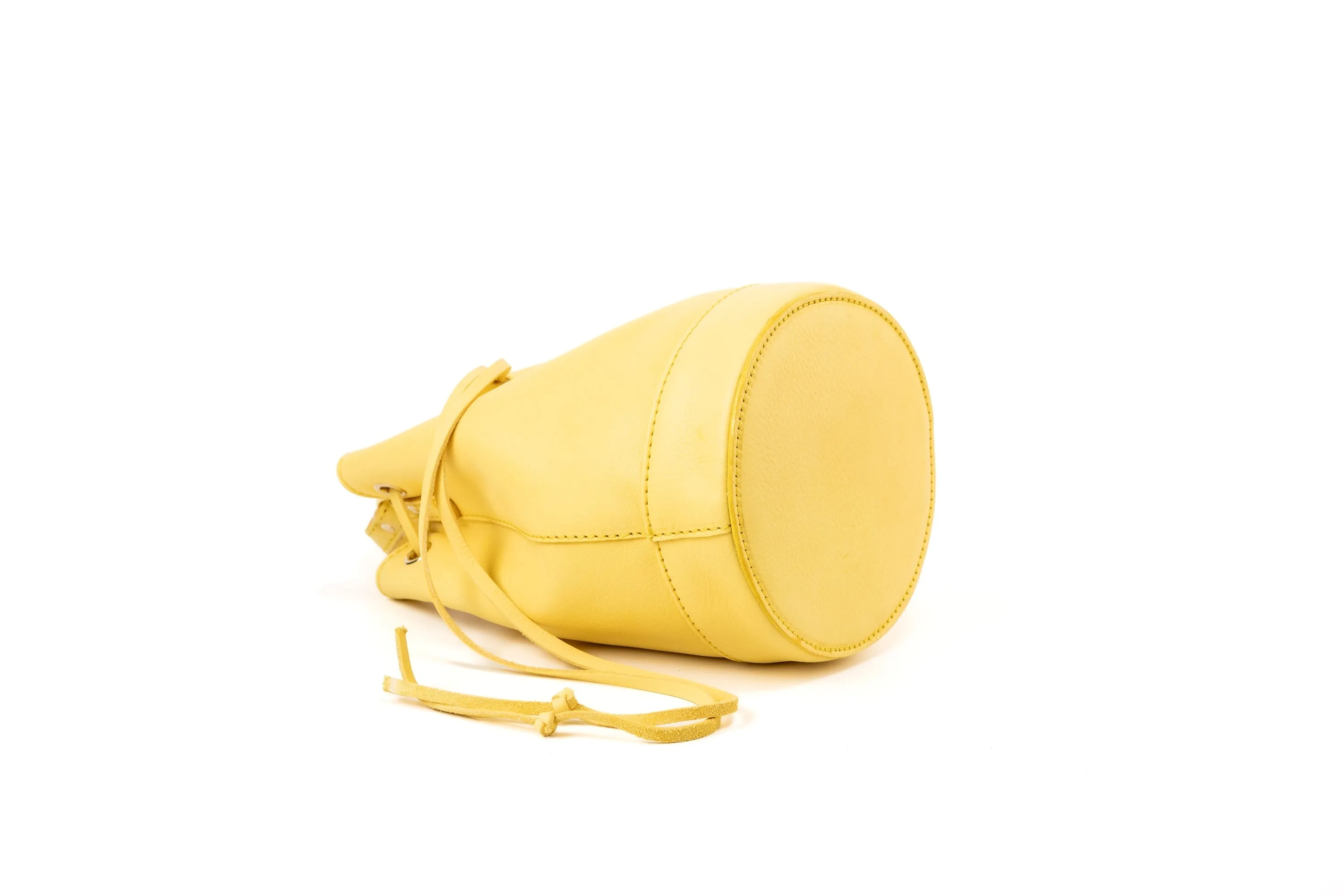 Leather Bucket Bag Chelsea Collection Yellow sold by Ivalo.com product image thumbnail 4