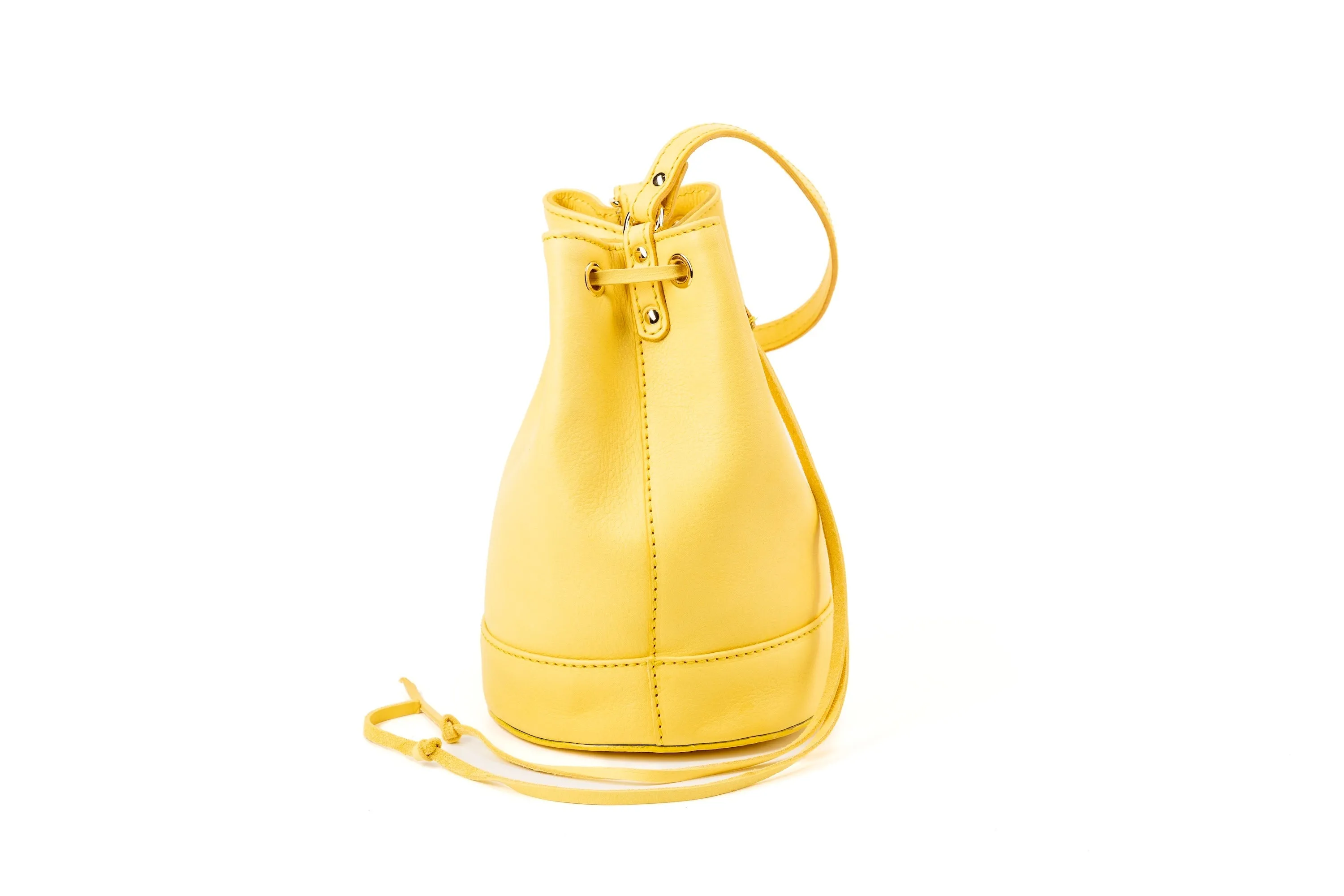 Leather Bucket Bag Chelsea Collection Yellow sold by Ivalo.com product image thumbnail 3